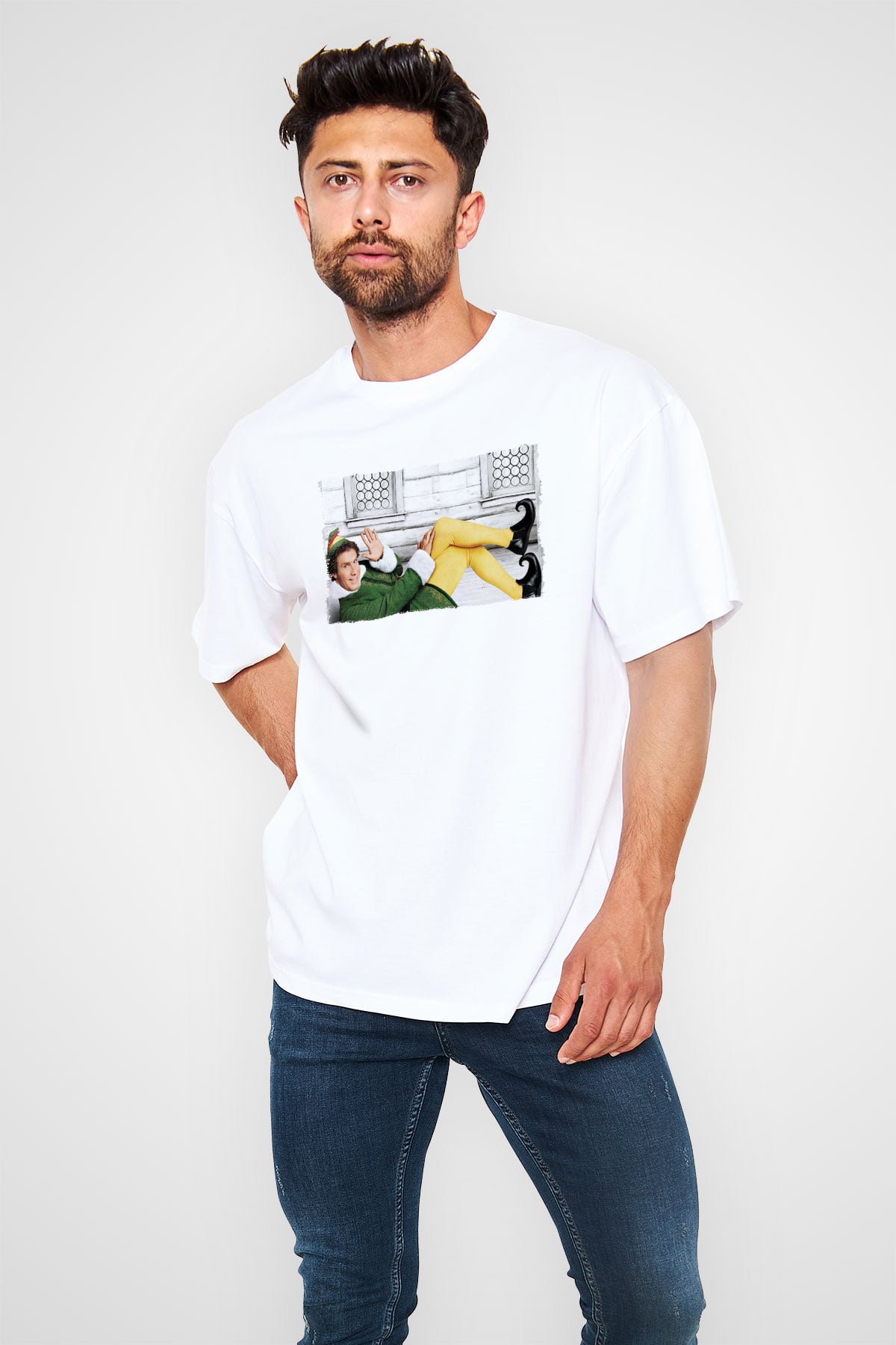 Elf Beyaz Unisex Tişört T-Shirt