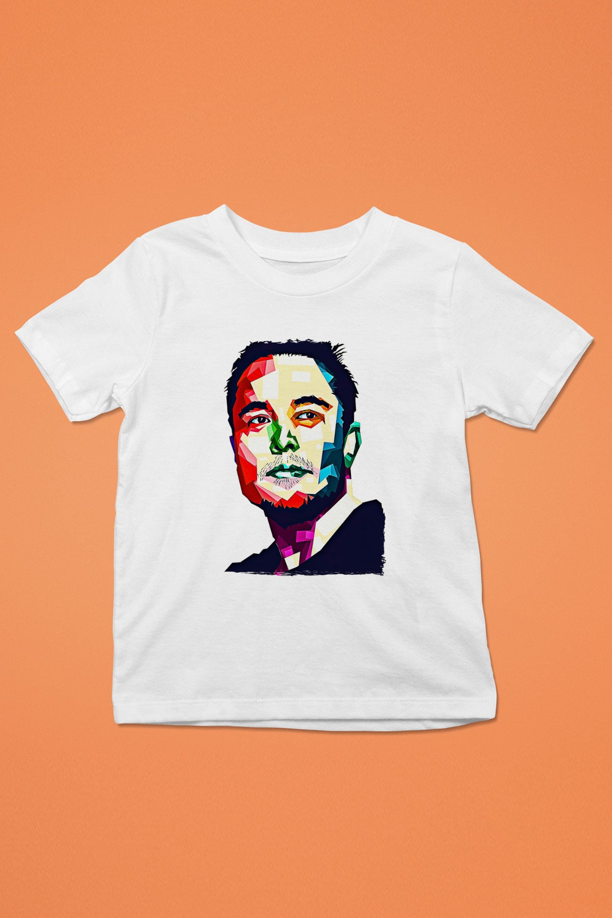 Elon Musk Baskılı Beyaz Unisex Beyaz Çocuk Tişört - Tshirt