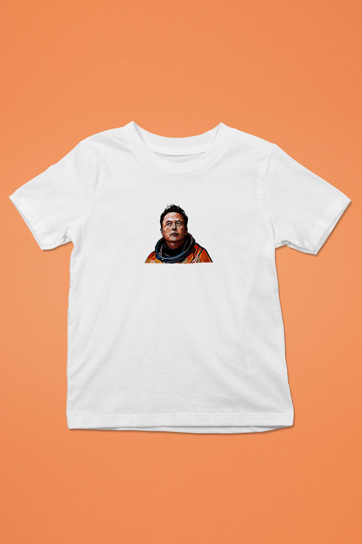 Elon Musk Baskılı Beyaz Unisex Beyaz Çocuk Tişört - Tshirt