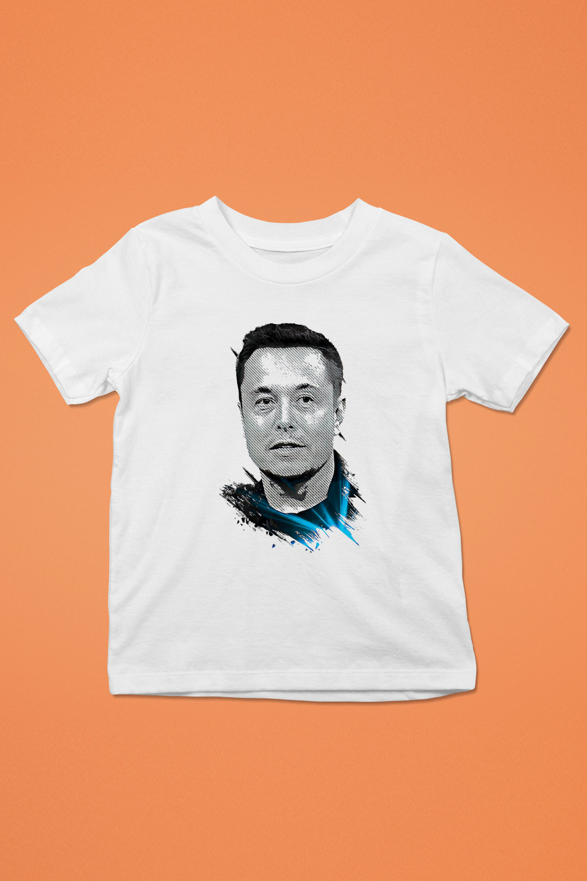 Elon Musk Baskılı Beyaz Unisex Beyaz Çocuk Tişört - Tshirt