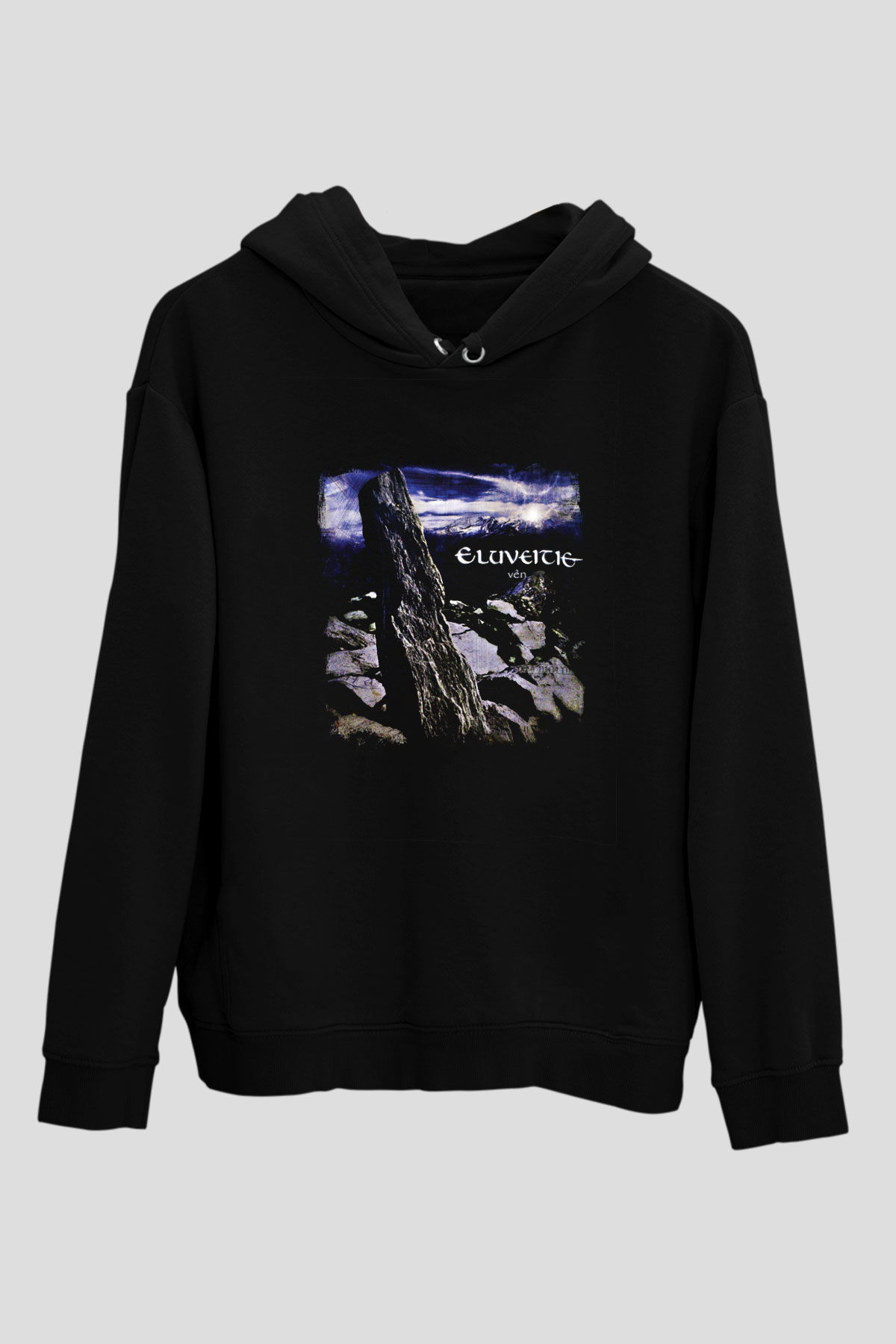 Eluveitie Baskılı Unisex Siyah Hoodie