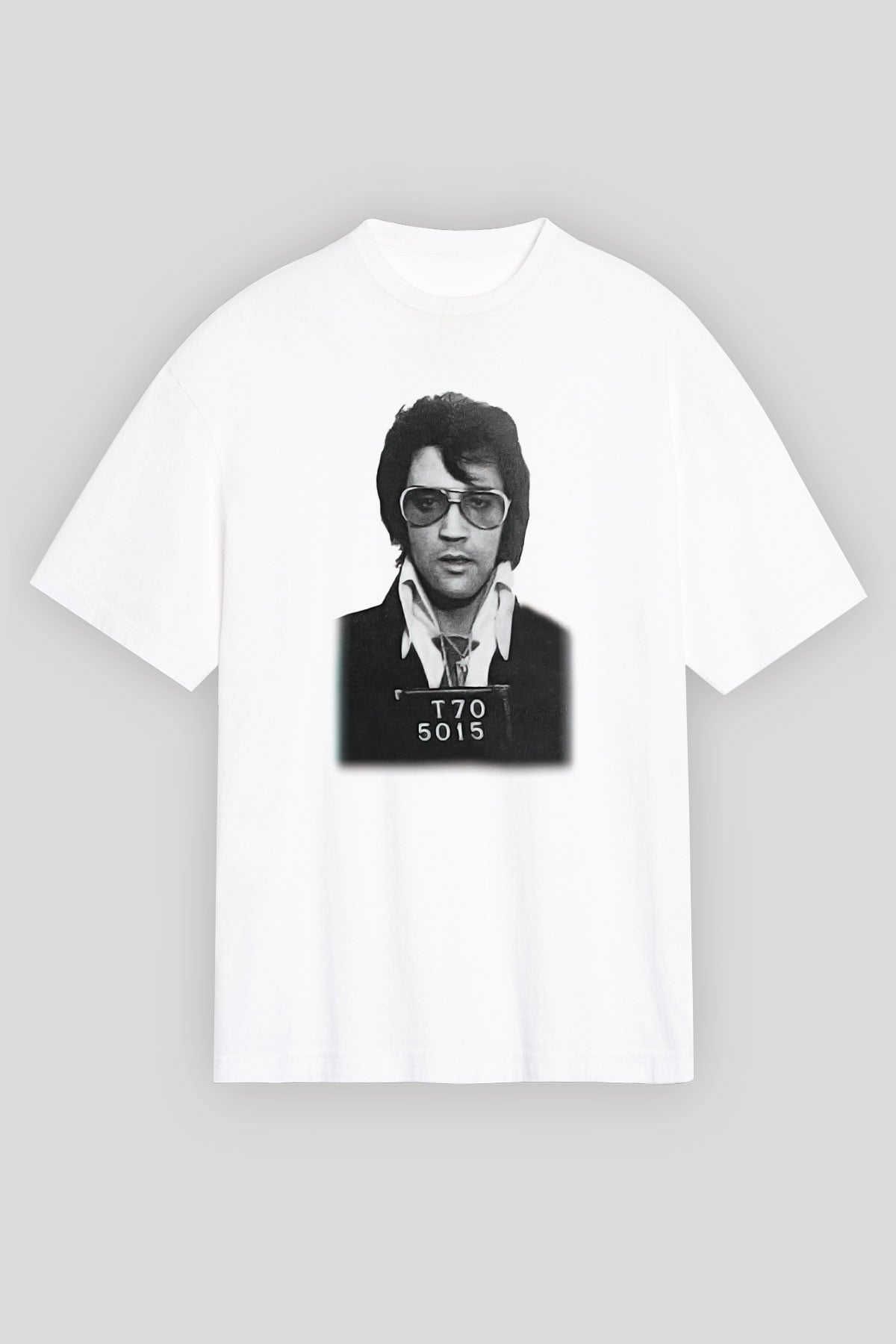 Elvis Presley Beyaz Unisex Oversize Tişört T-Shirt