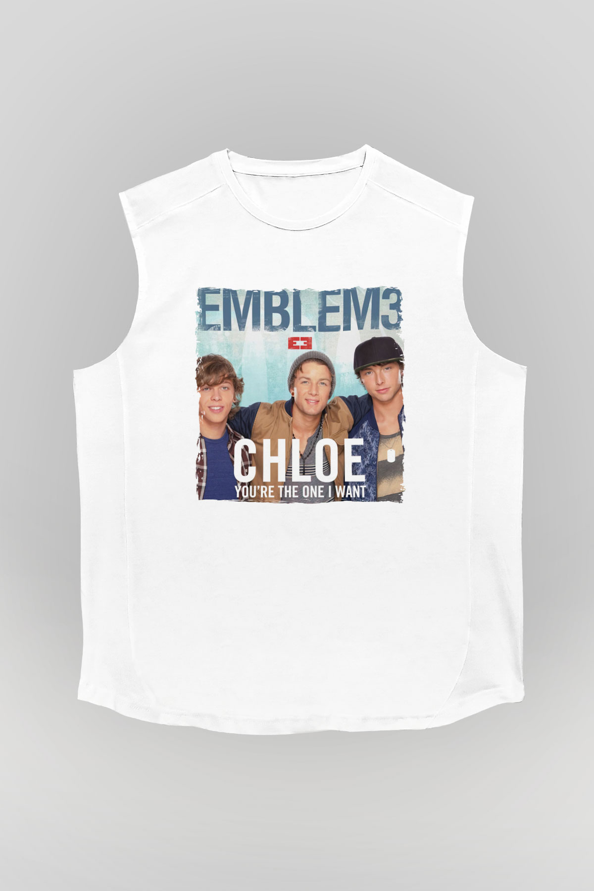 Emblem3 Beyaz Unisex Kolsuz Tişört