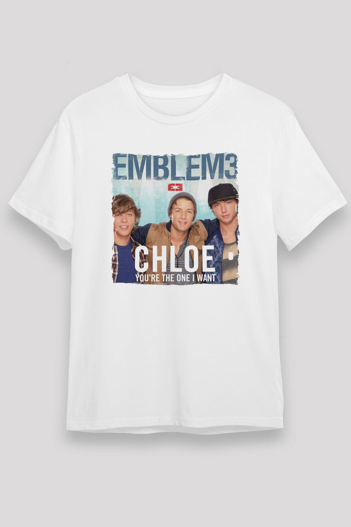 Emblem3 Beyaz Unisex Tişört T-Shirt - TişörtFabrikası