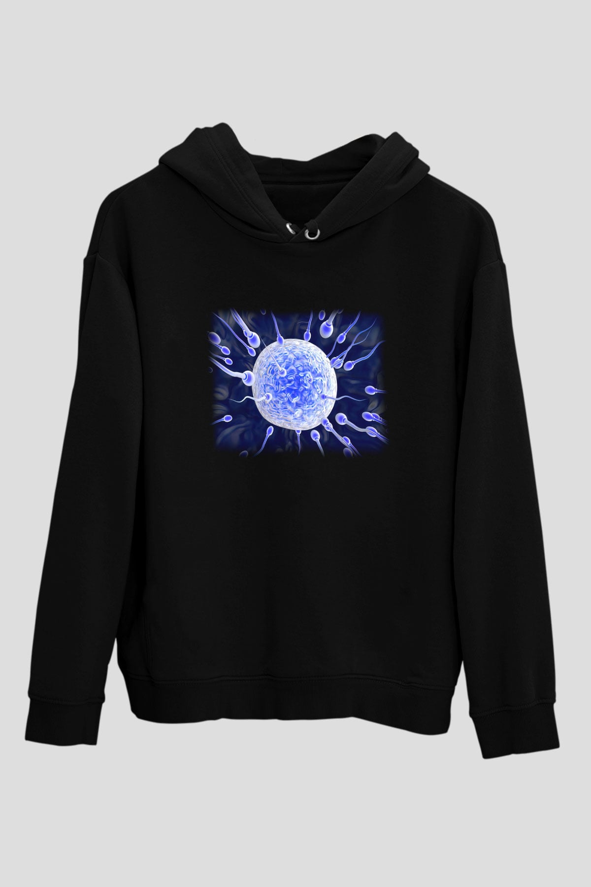 Embriyolog Siyah Unisex Kapüşonlu Sweatshirt