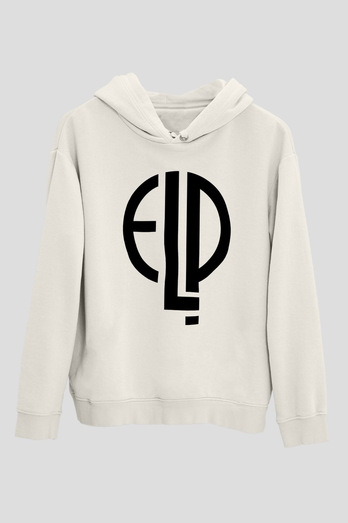 Emerson, Lake and Palmer Beyaz Unisex Kapşonlu Sweatshirt