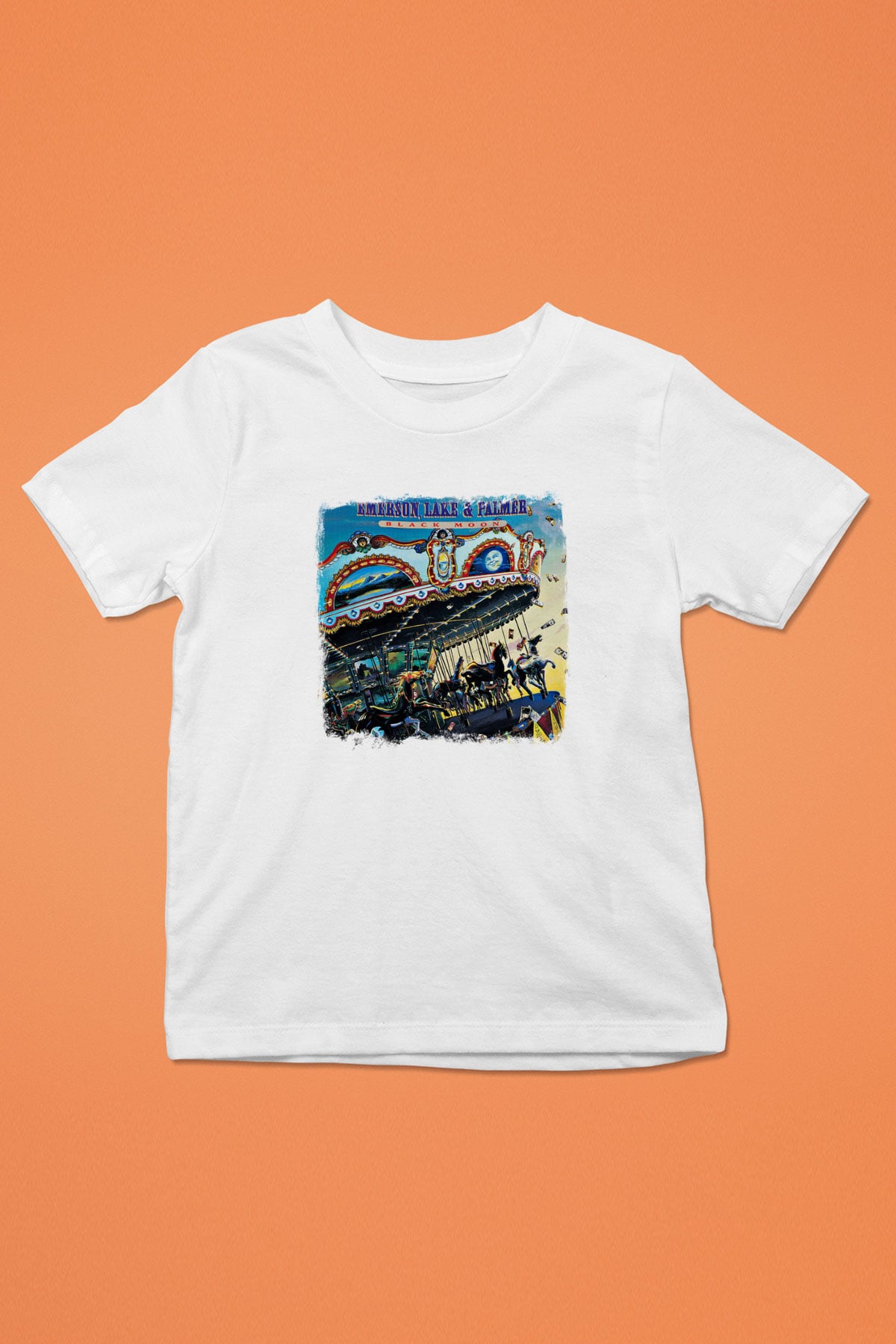 Emerson,Lake and Palmer Baskılı Unisex Beyaz Çocuk Tişört
