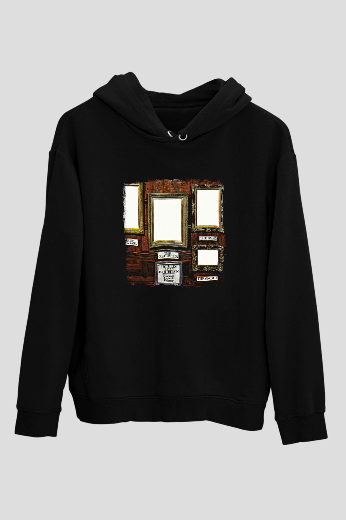 Emerson,Lake and Palmer Baskılı Unisex Siyah Hoodie