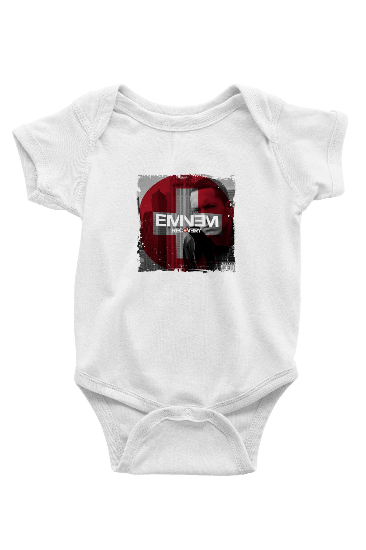 Eminem Baskılı Unisex Beyaz Bebek Body - Zıbın