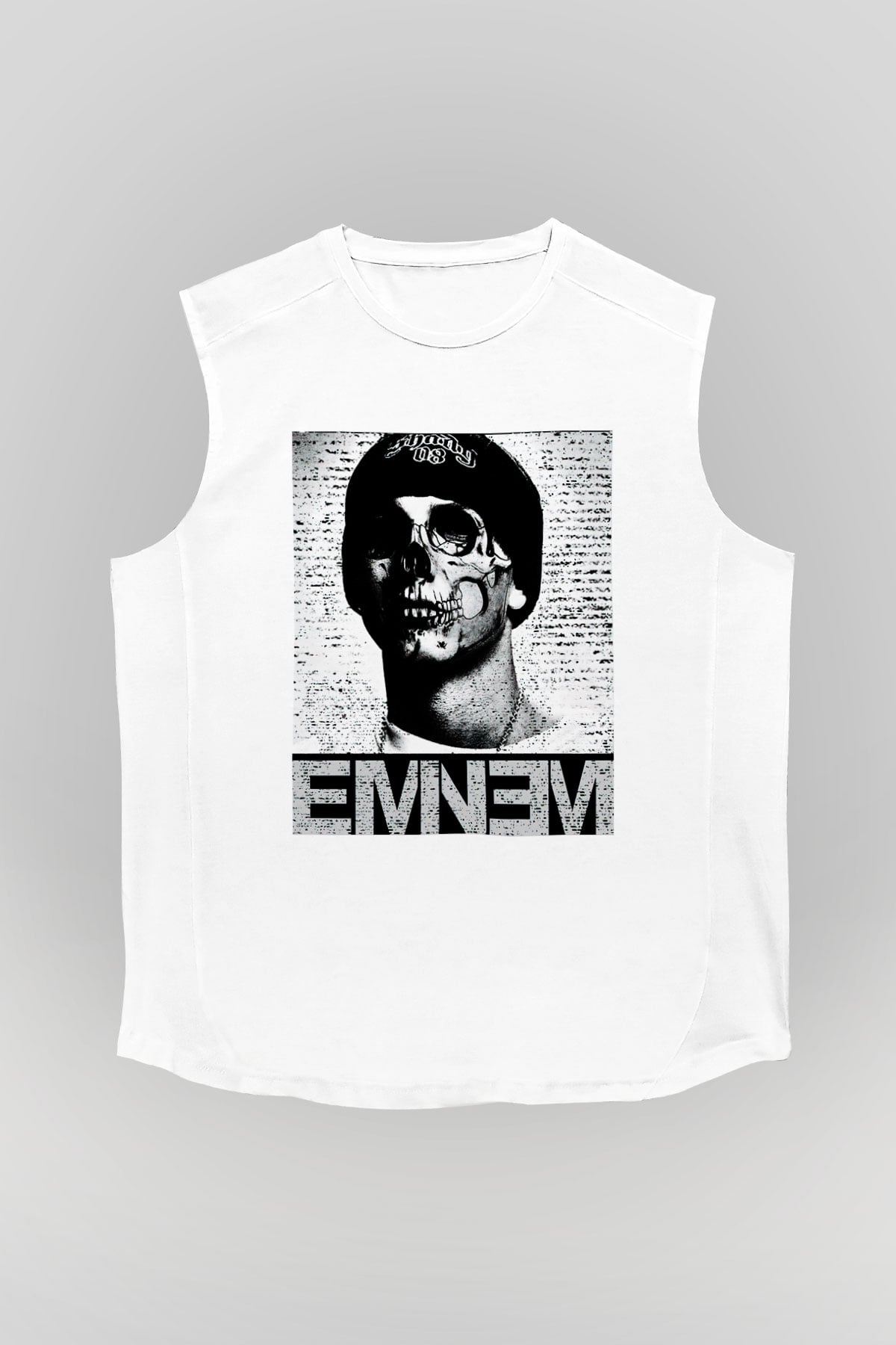 Eminem Beyaz Unisex Kolsuz Tişört