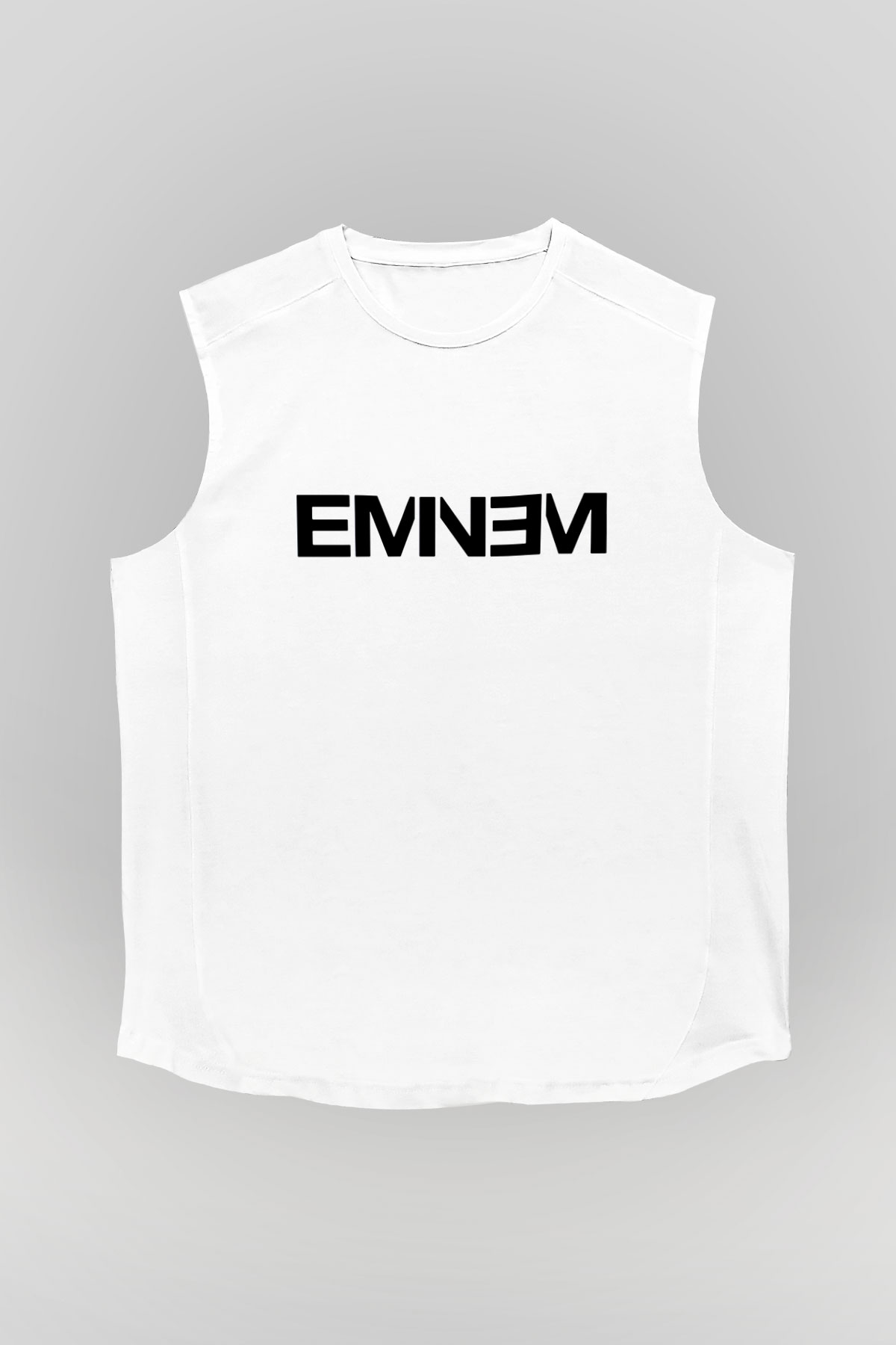 Eminem Beyaz Unisex Kolsuz Tişört