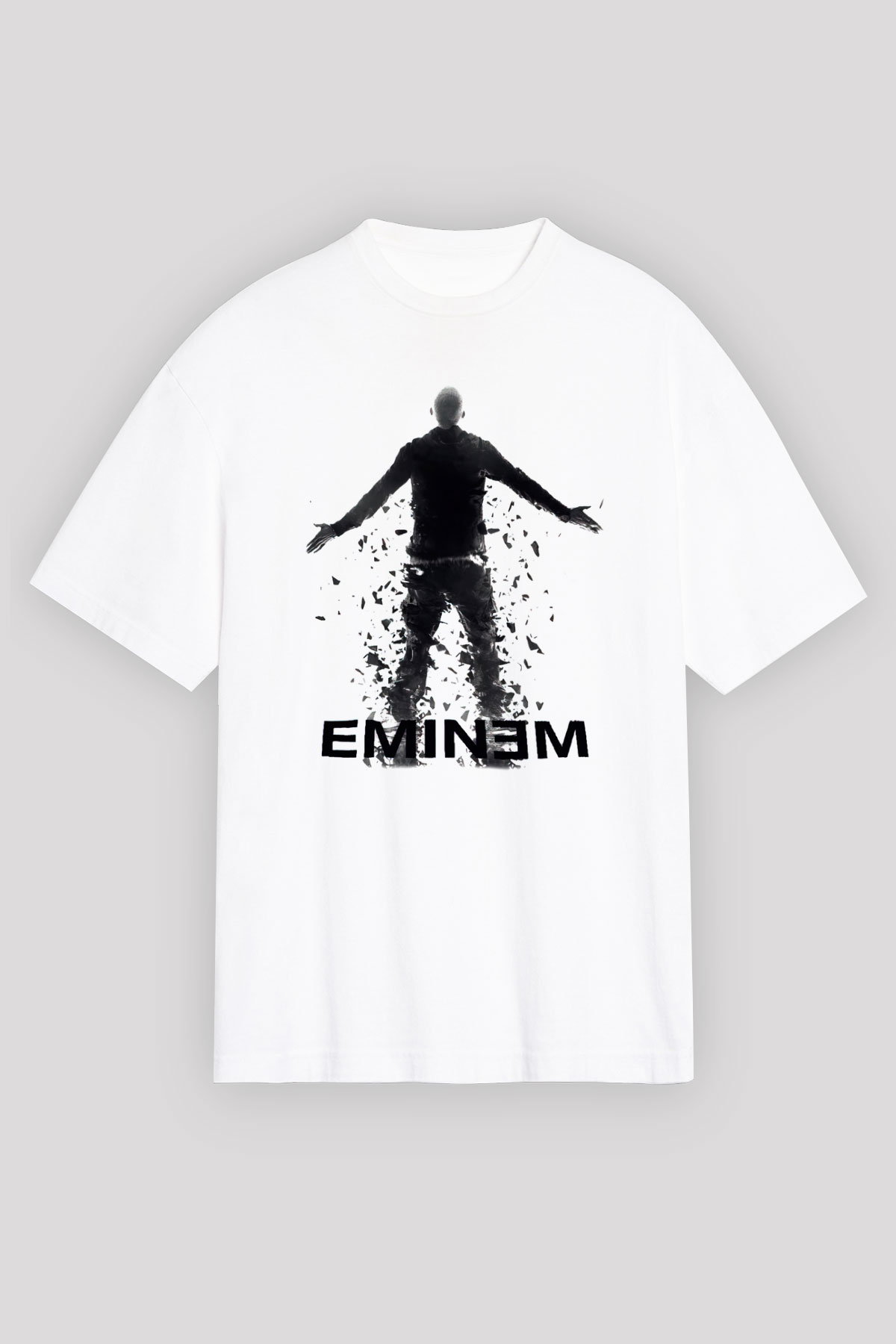 Eminem Beyaz Unisex Oversize Tişört T-Shirt