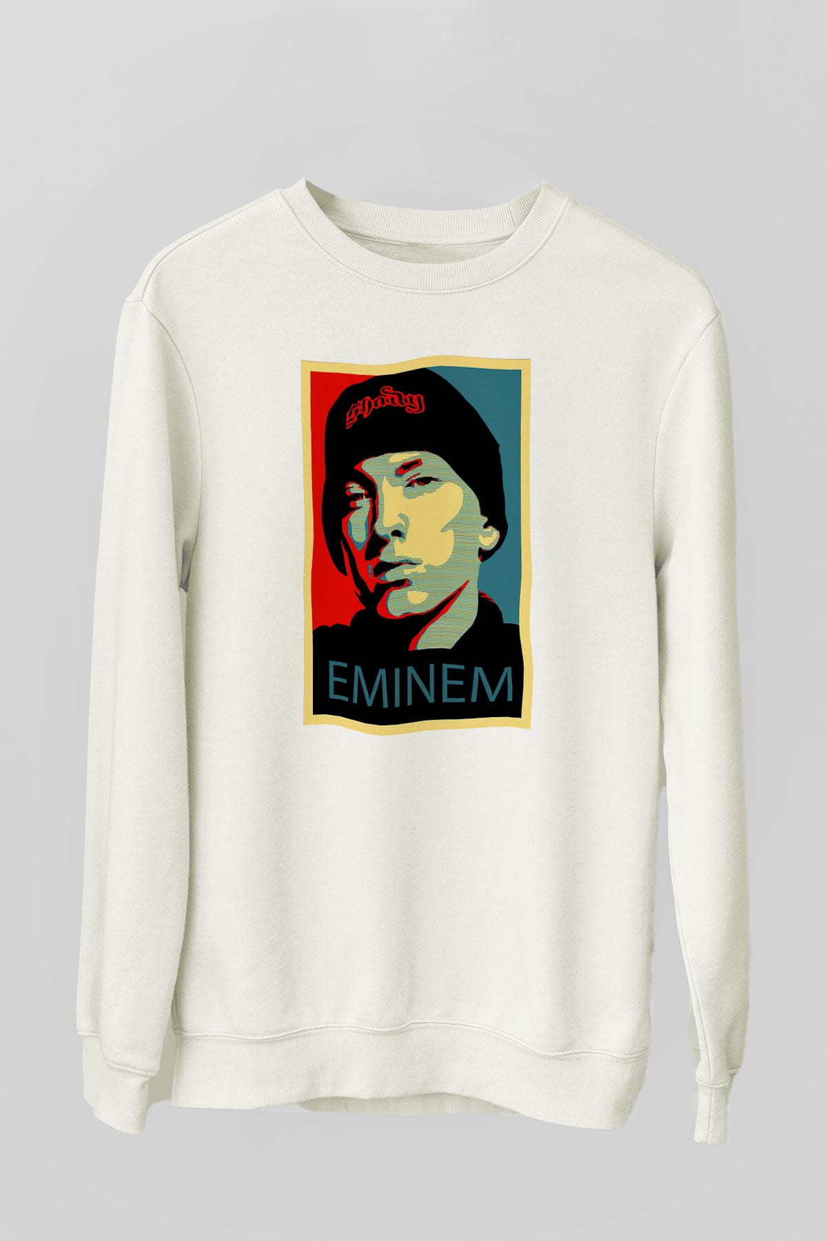 Eminem Beyaz Unisex Sweatshirt