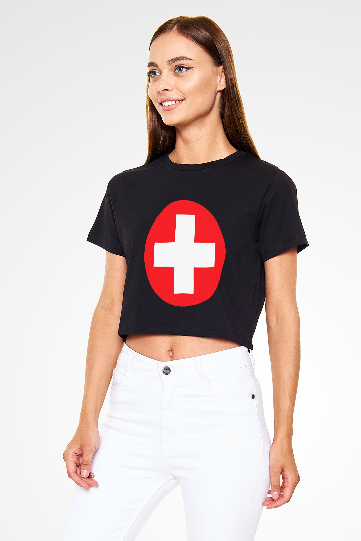 Eminem Siyah Crop Top Tişört