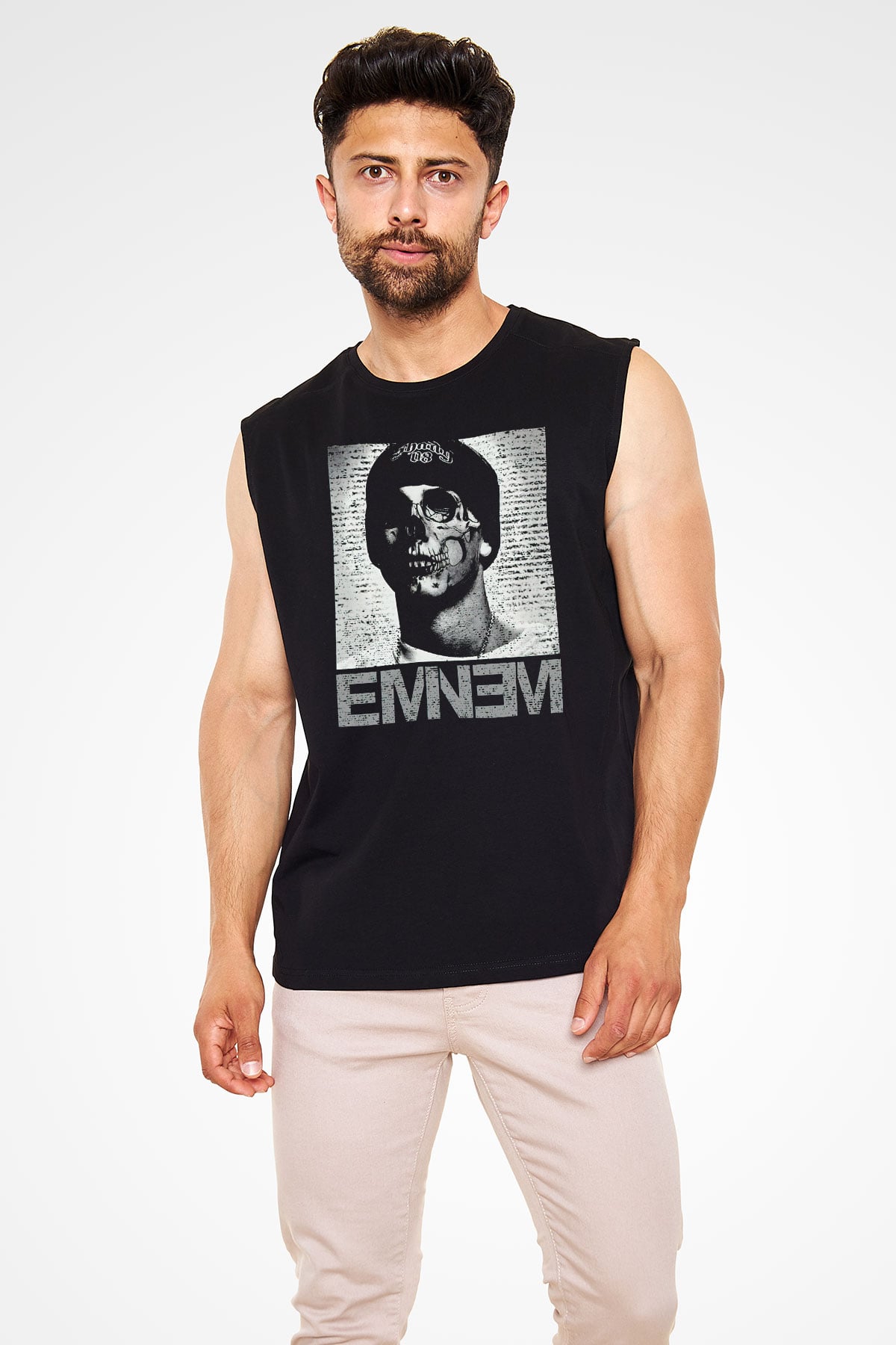 Eminem Siyah Unisex Kolsuz Tişört