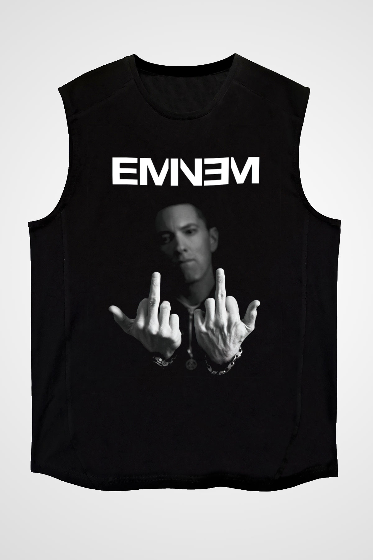 Eminem Siyah Unisex Kolsuz Tişört