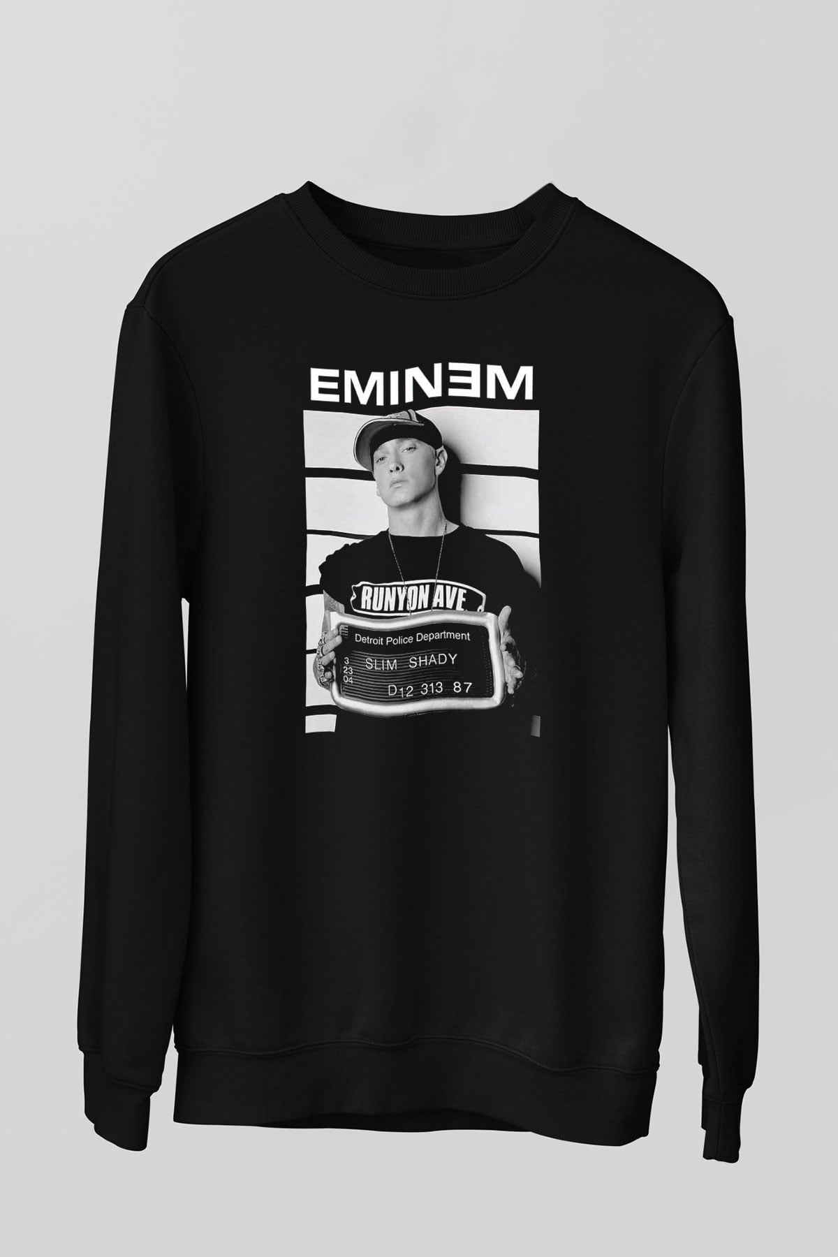 Eminem Siyah Unisex Sweatshirt