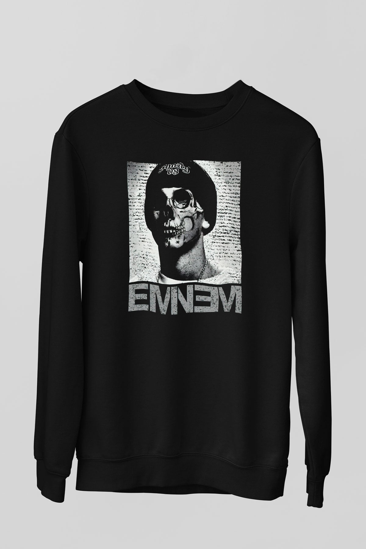 Eminem Siyah Unisex Sweatshirt