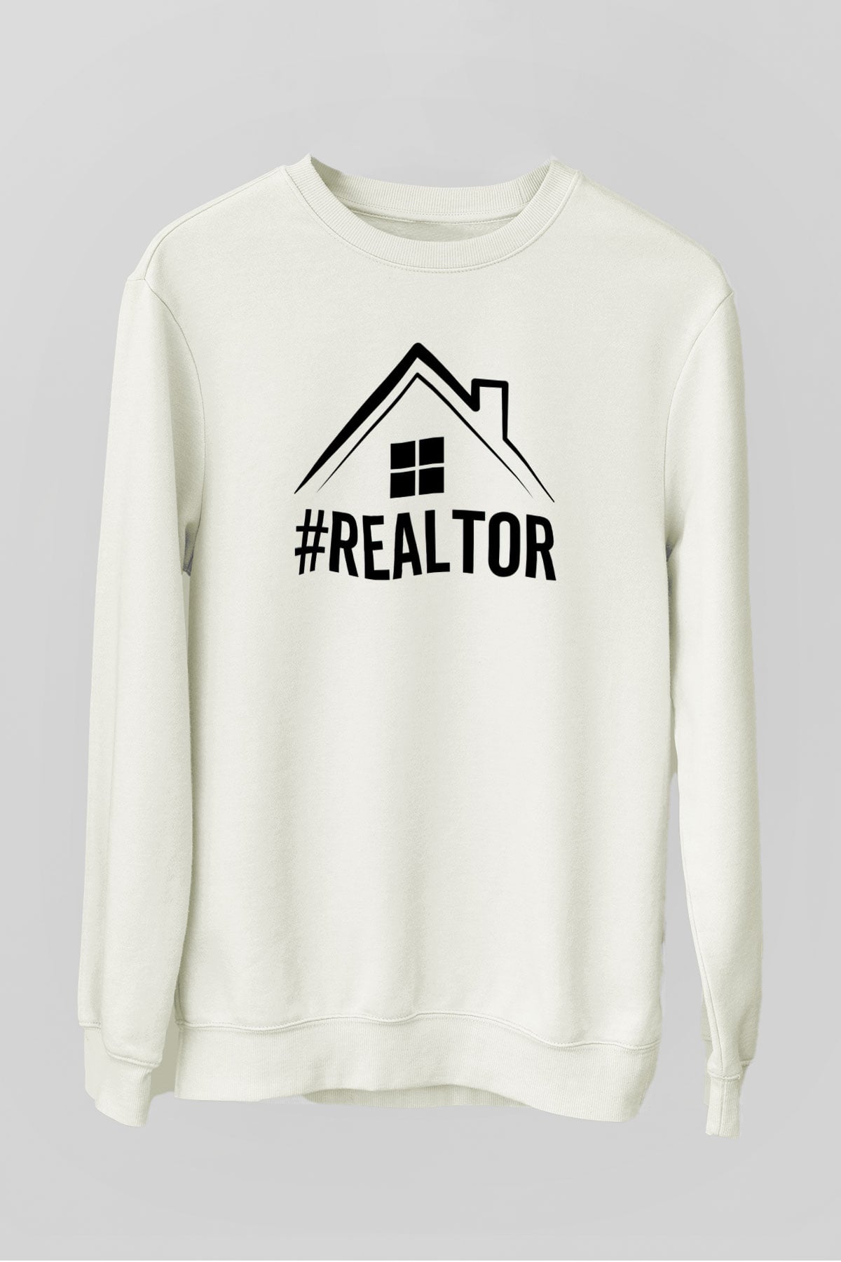Emlakçı Beyaz Unisex Sweatshirt