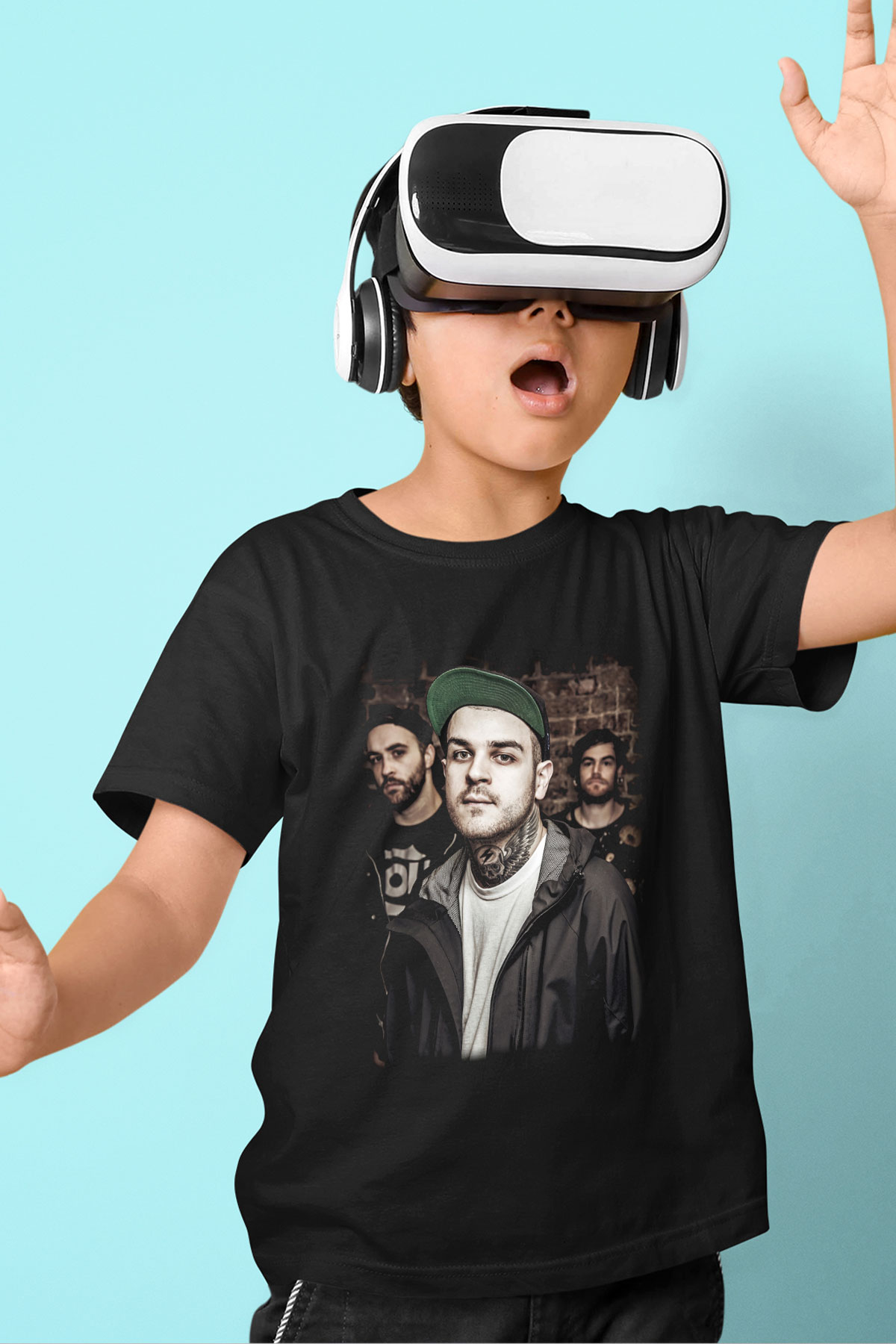 Emmure Baskılı Siyah Unisex Çocuk Tişört
