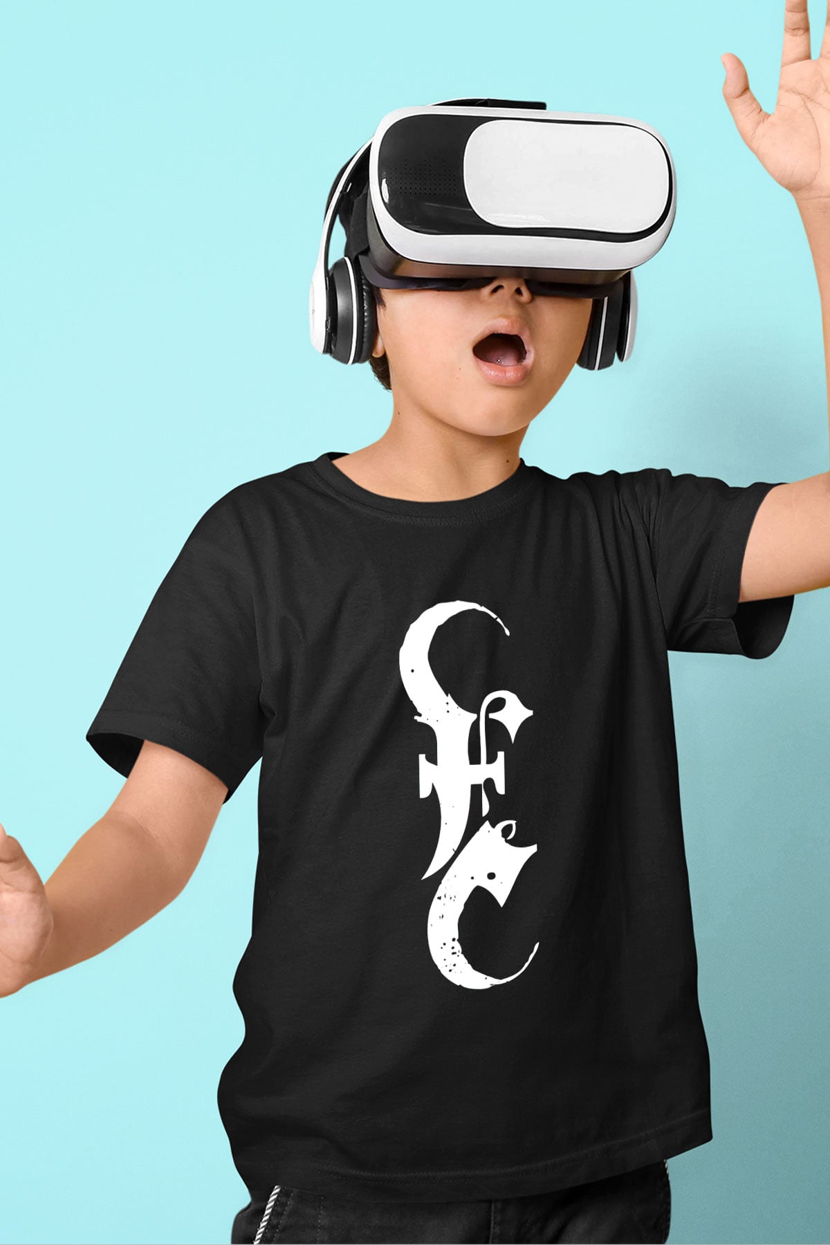 Emmure Baskılı Siyah Unisex Çocuk Tişört