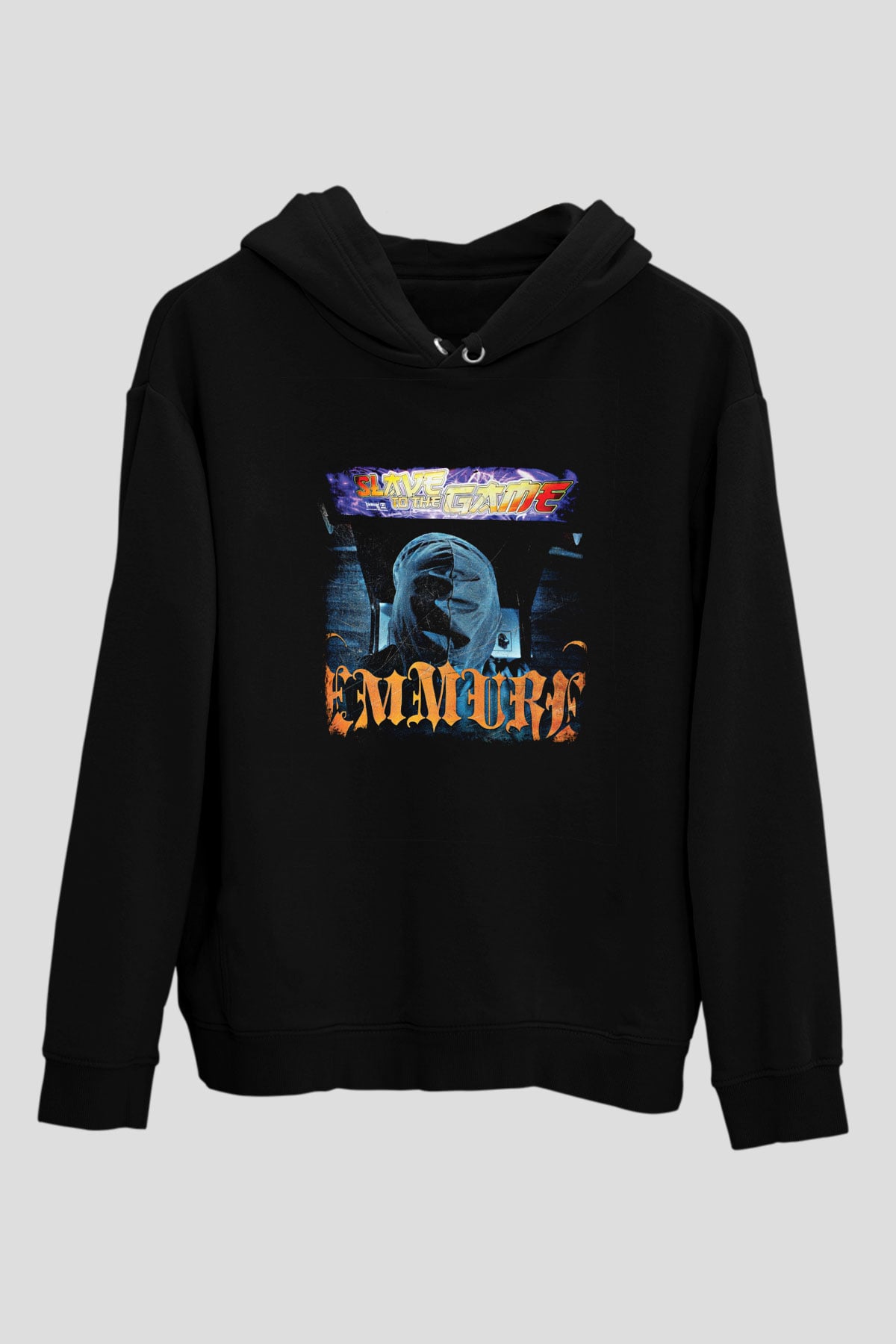 Emmure Baskılı Unisex Siyah Hoodie