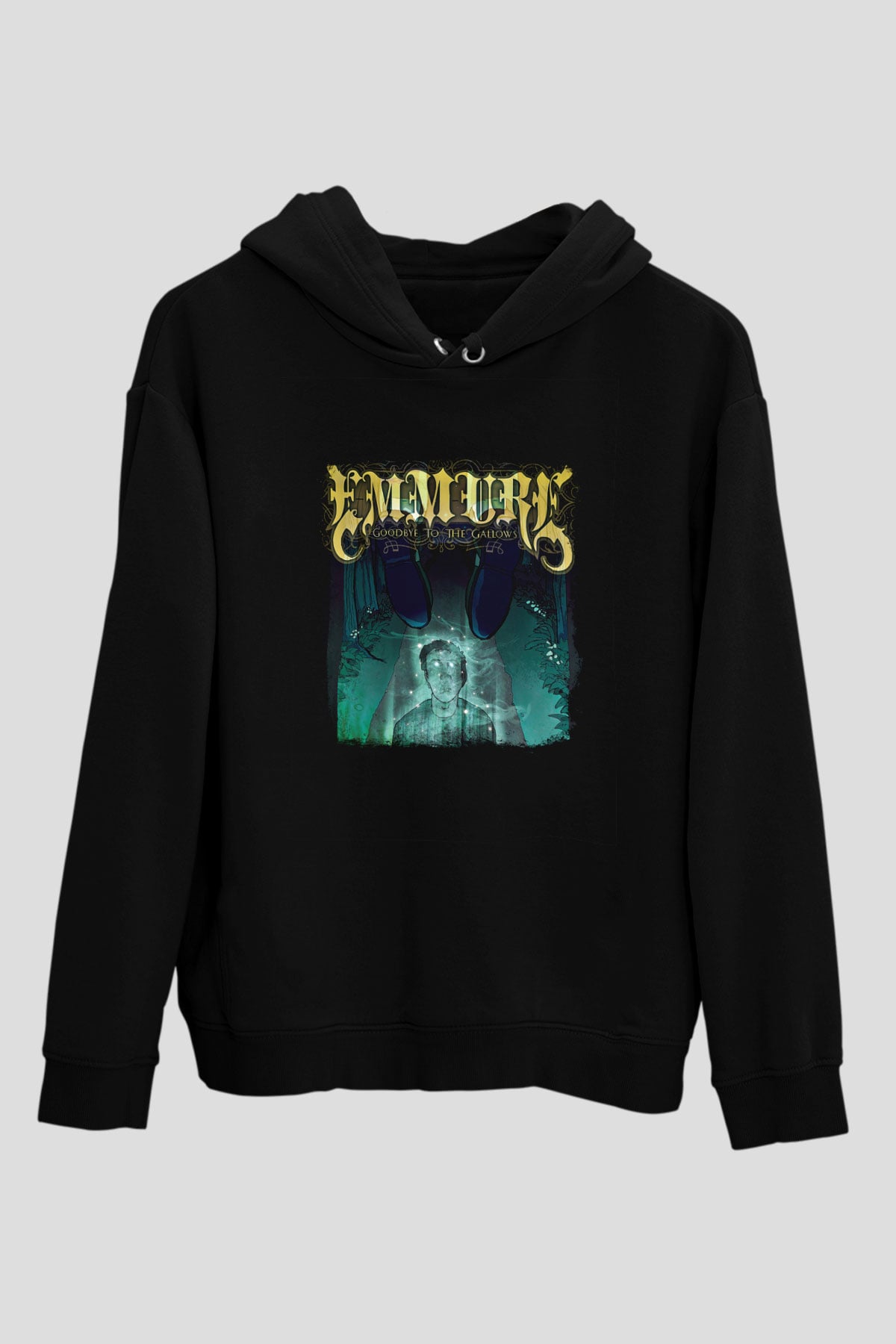 Emmure Baskılı Unisex Siyah Hoodie