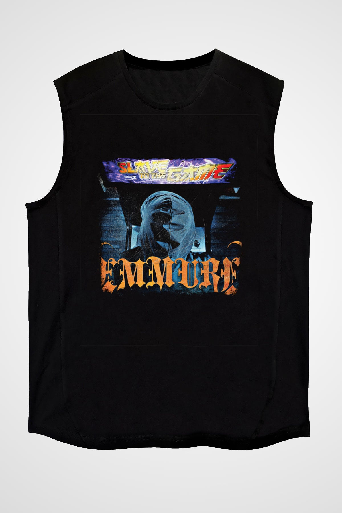 Emmure Baskılı Unisex Siyah Kolsuz Tişört
