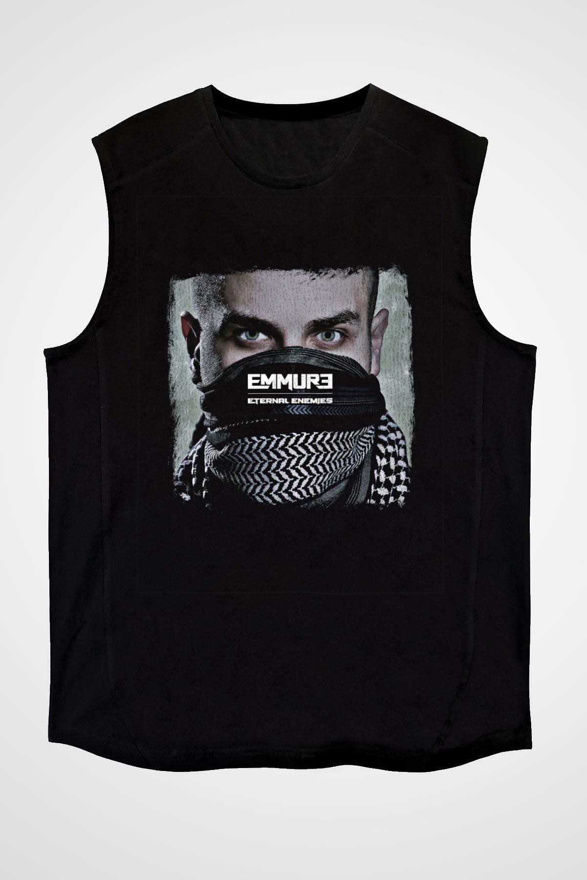 Emmure Baskılı Unisex Siyah Kolsuz Tişört