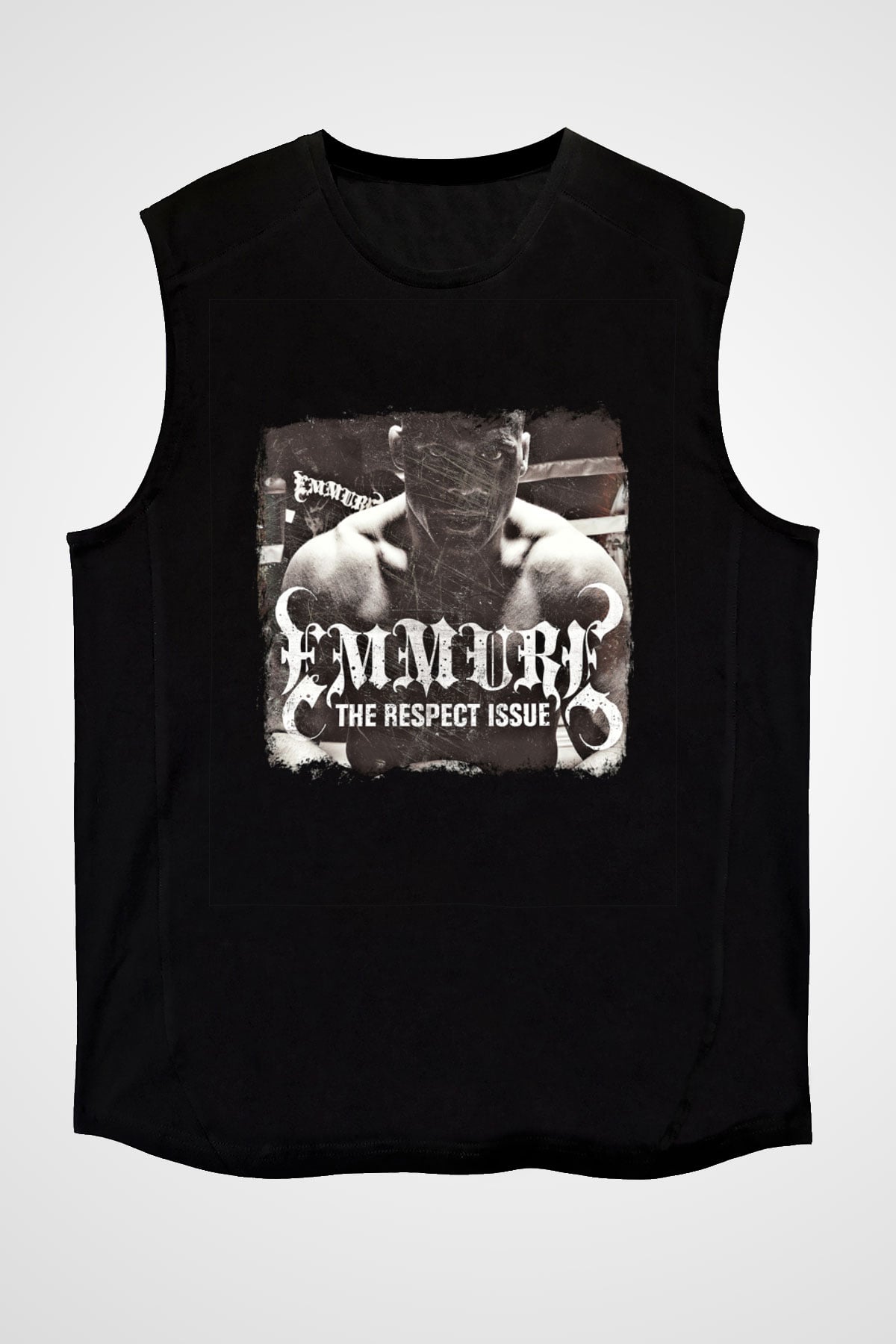 Emmure Baskılı Unisex Siyah Kolsuz Tişört