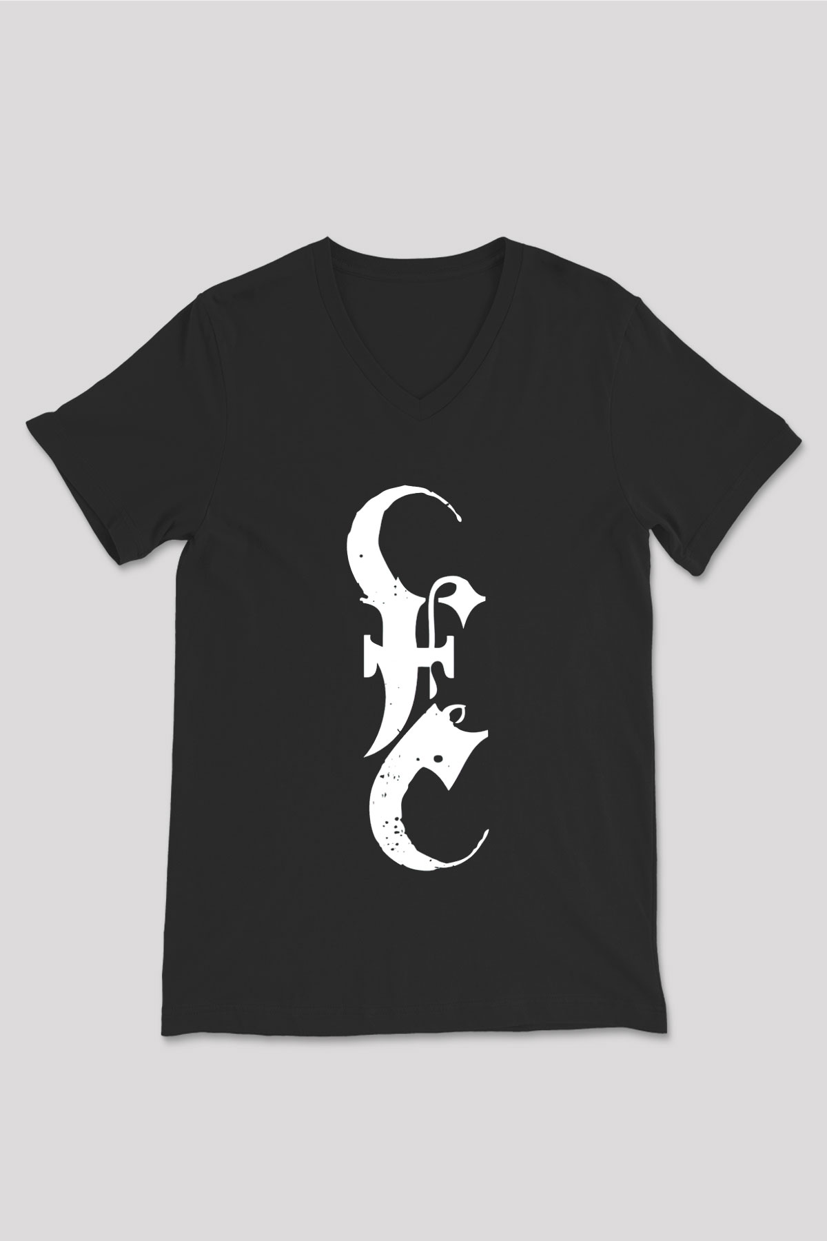 Emmure Siyah Unisex V Yaka Tişört T-Shirt
