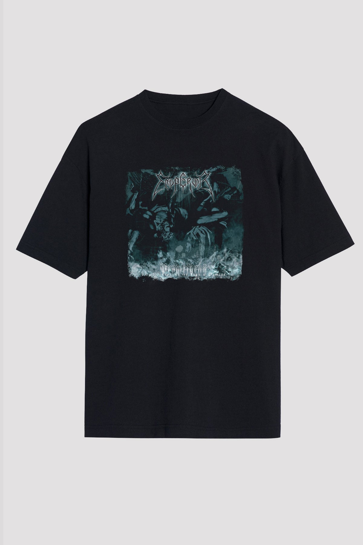 Emperor Baskılı Unisex Siyah Oversize Tişört