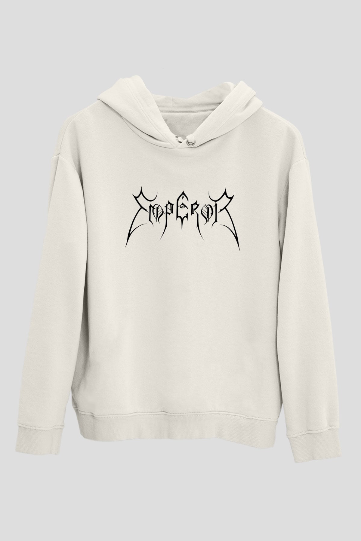 Emperor Beyaz Unisex Kapşonlu Sweatshirt