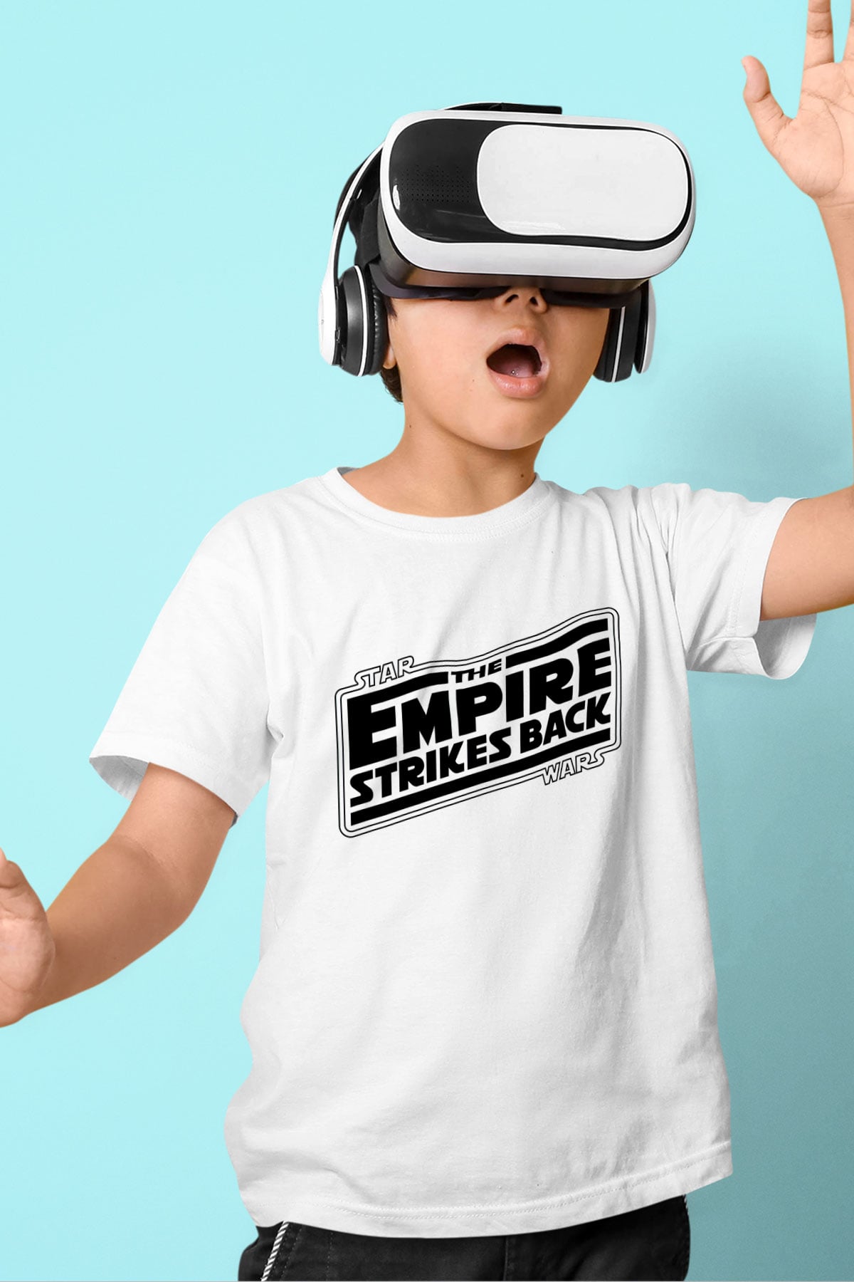Empire Strikes Back Beyaz Unisex  Çocuk Tişört