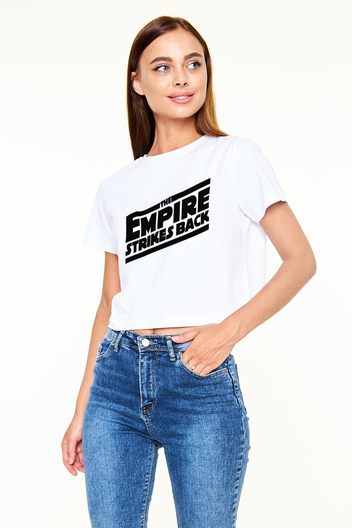 Empire Strikes Back Beyaz Unisex Oversize Tişört