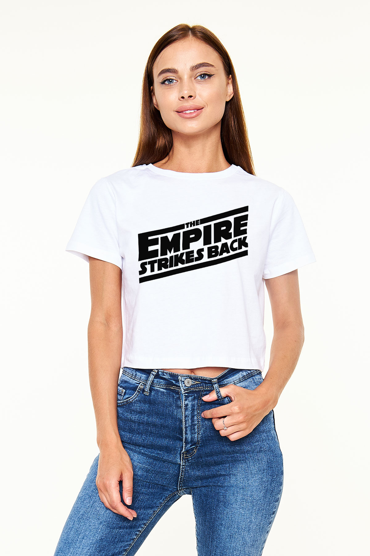 Empire Strikes Back Beyaz Unisex Oversize Tişört