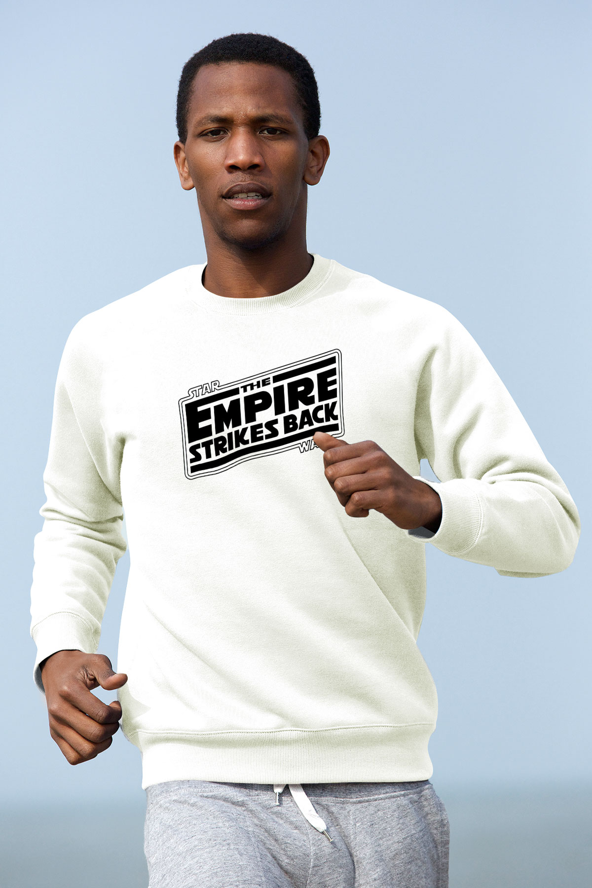 Empire Strikes Back Beyaz Unisex  Sweatshirt