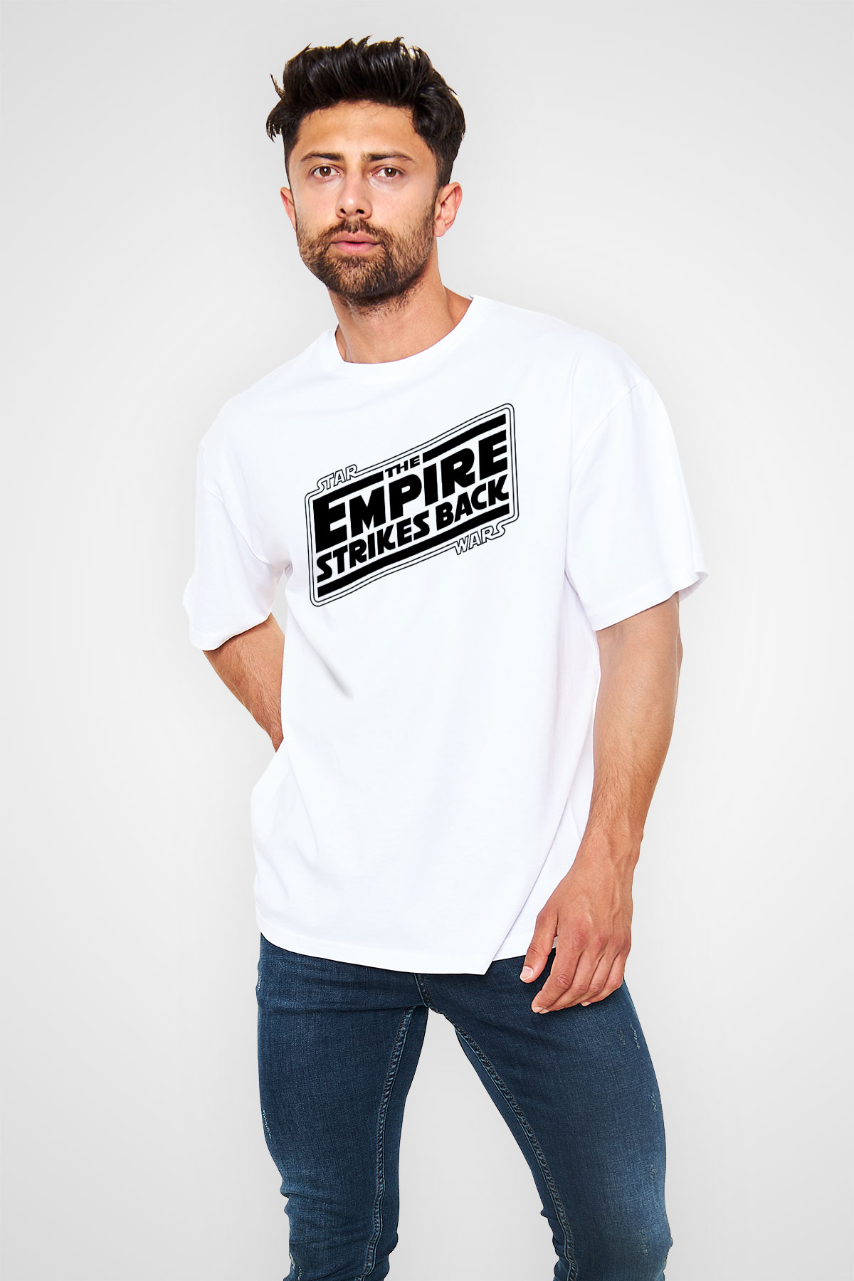 Empire Strikes Back Beyaz Unisex Tişört