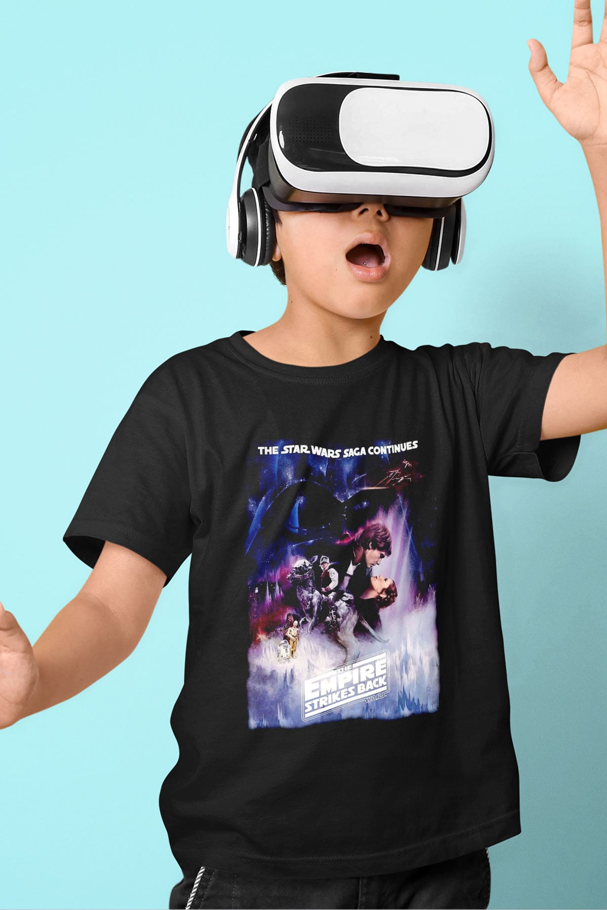 Empire Strikes Back Siyah Unisex  Çocuk Tişört