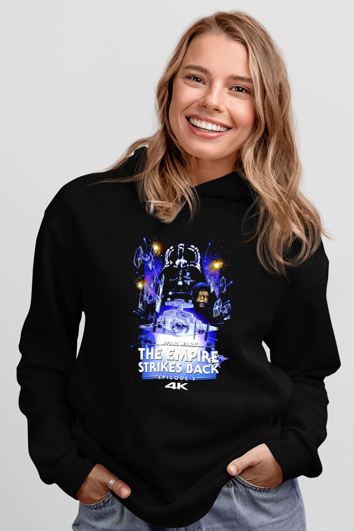 Empire Strikes Back Siyah Unisex Hoodie