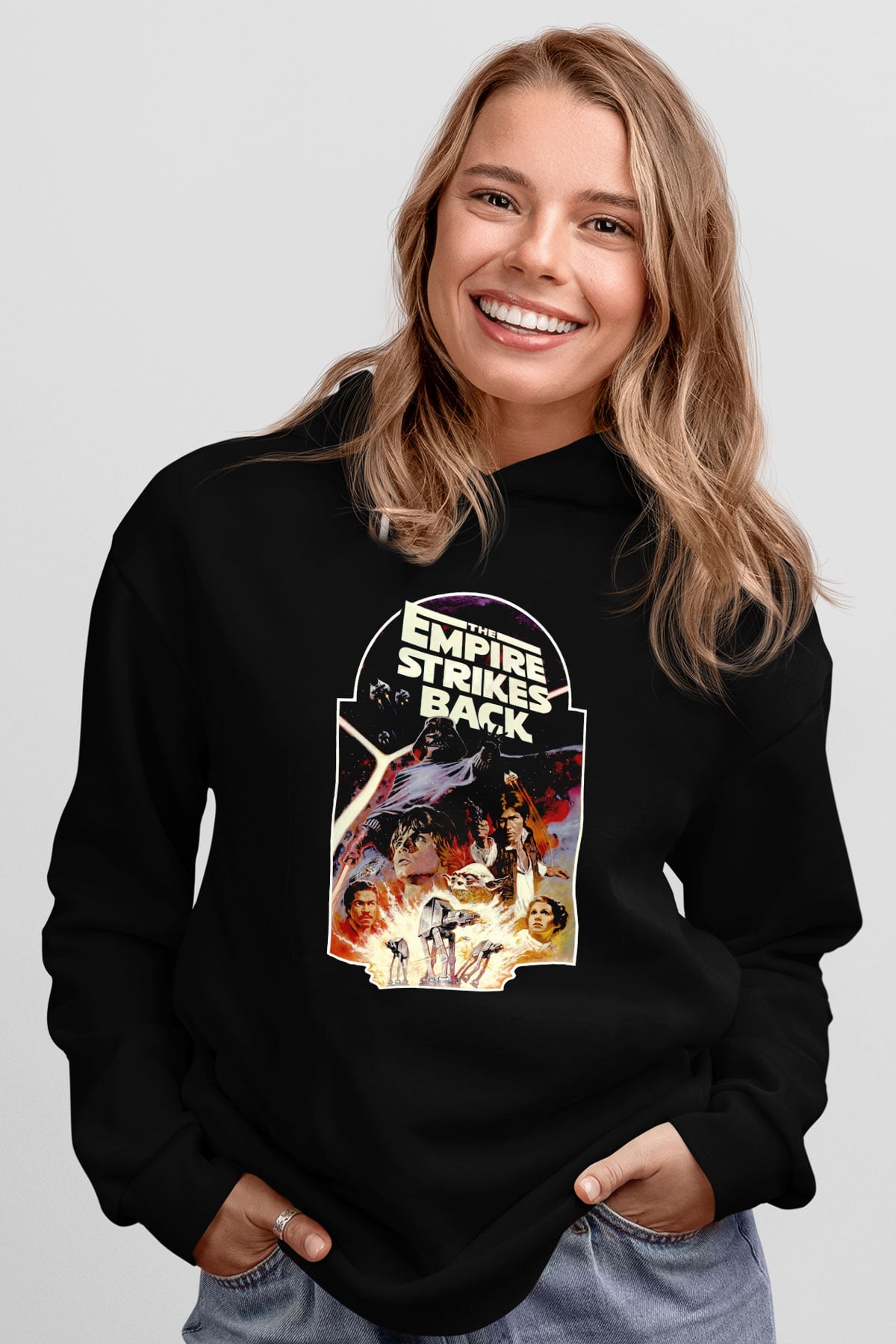 Empire Strikes Back Siyah Unisex Hoodie