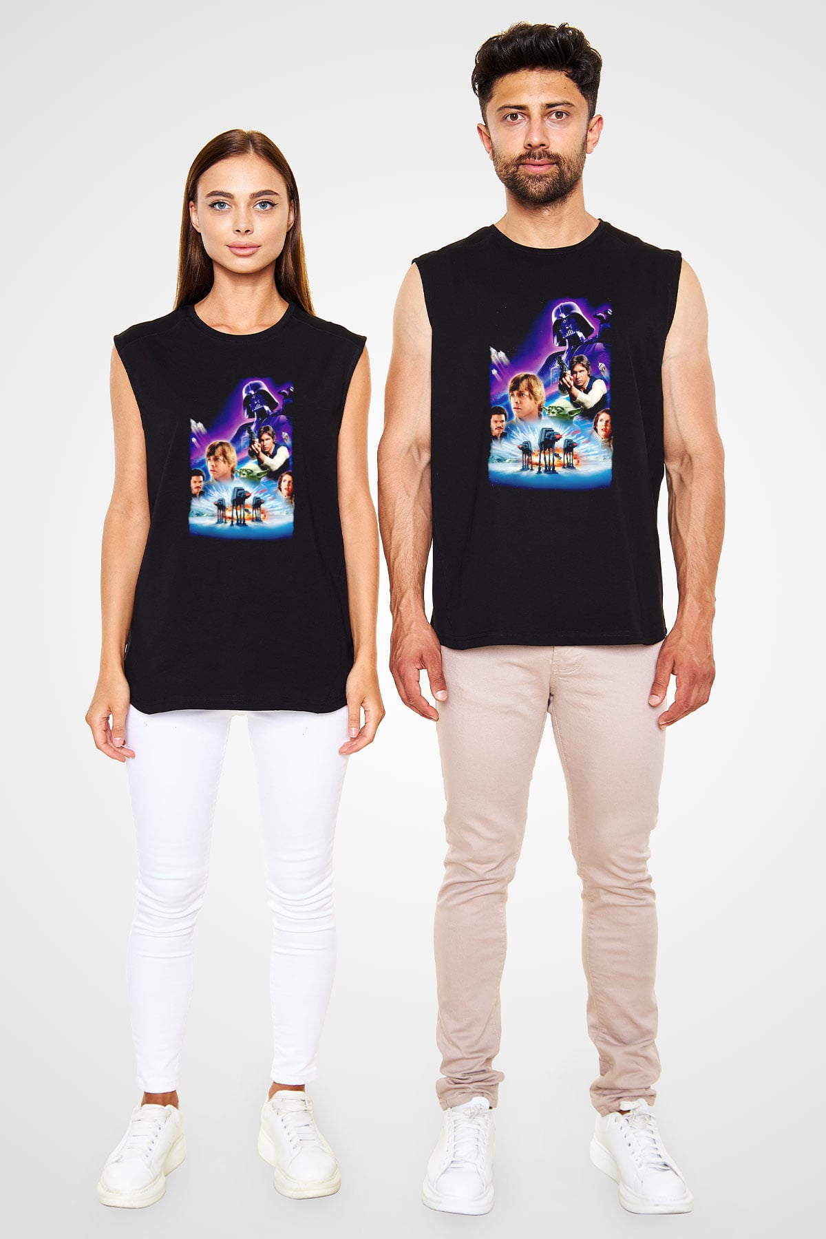 Empire Strikes Back Siyah Unisex  Kolsuz Tişört