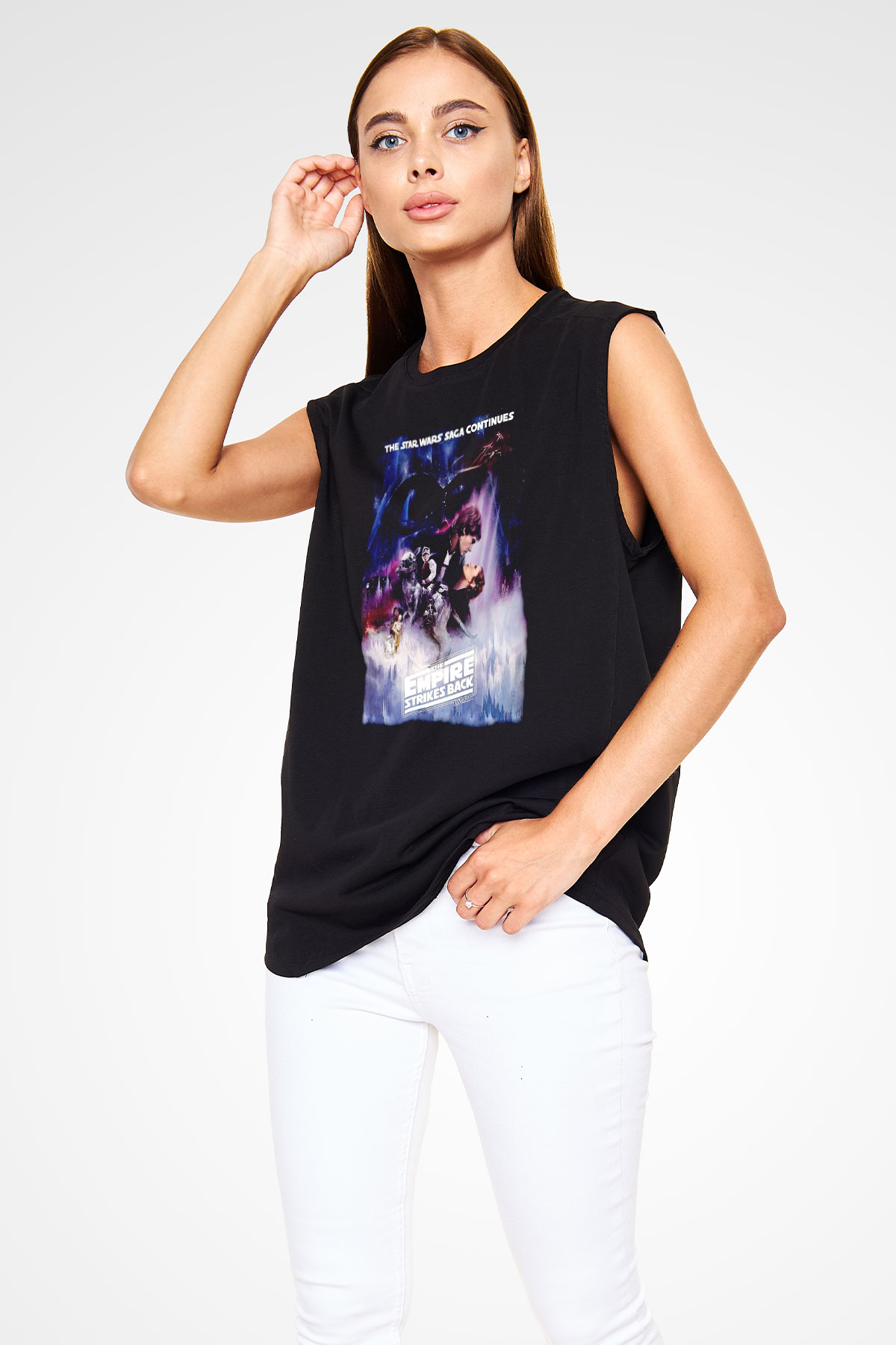 Empire Strikes Back Siyah Unisex  Kolsuz Tişört