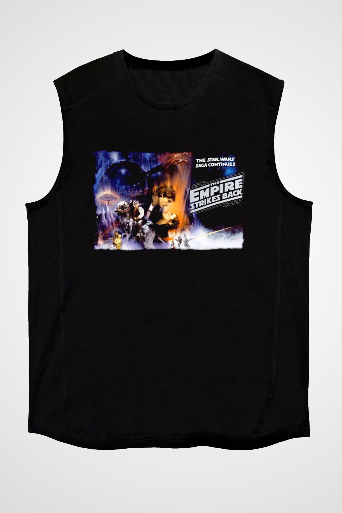 Empire Strikes Back Siyah Unisex  Kolsuz Tişört