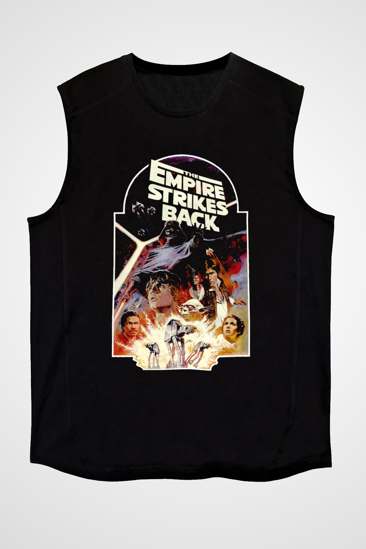 Empire Strikes Back Siyah Unisex  Kolsuz Tişört