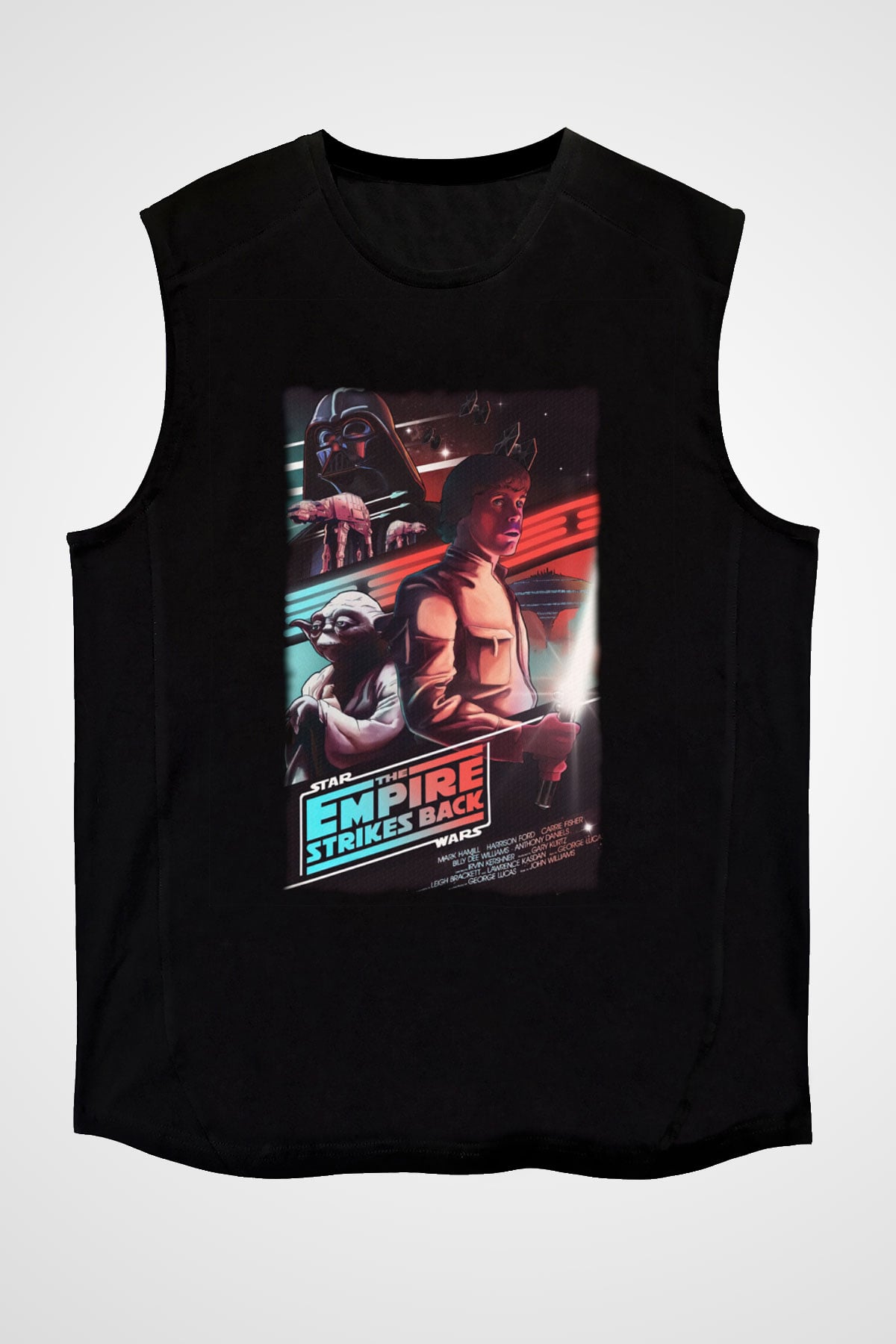 Empire Strikes Back Siyah Unisex  Kolsuz Tişört