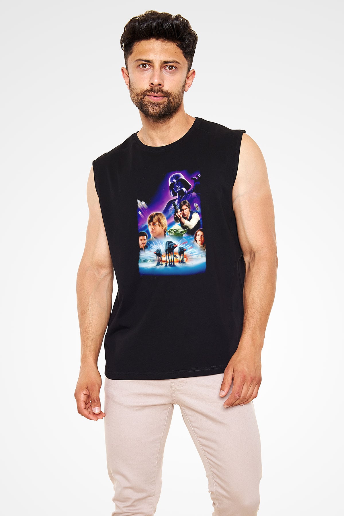 Empire Strikes Back Siyah Unisex  Kolsuz Tişört