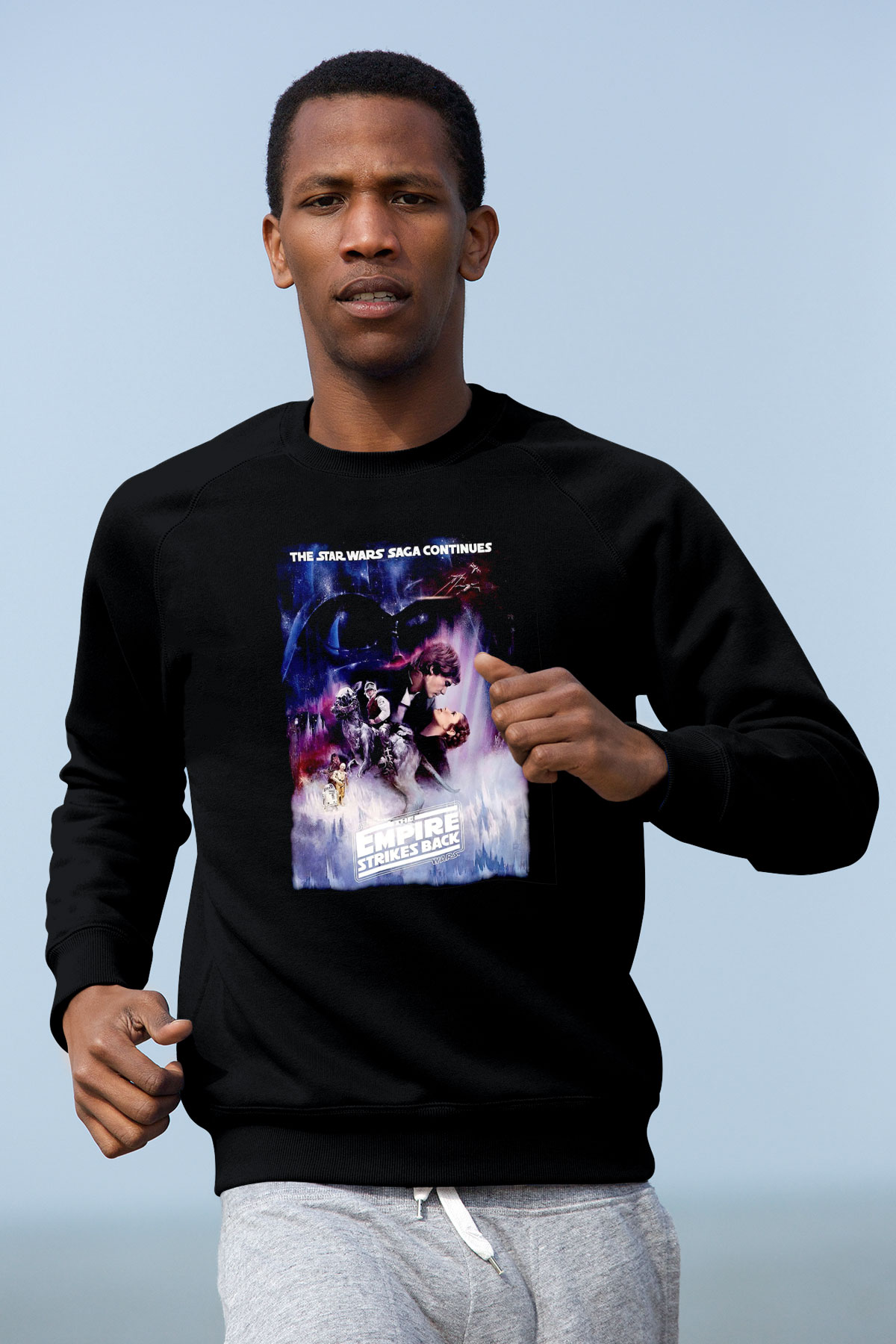 Empire Strikes Back Siyah Unisex  Sweatshirt