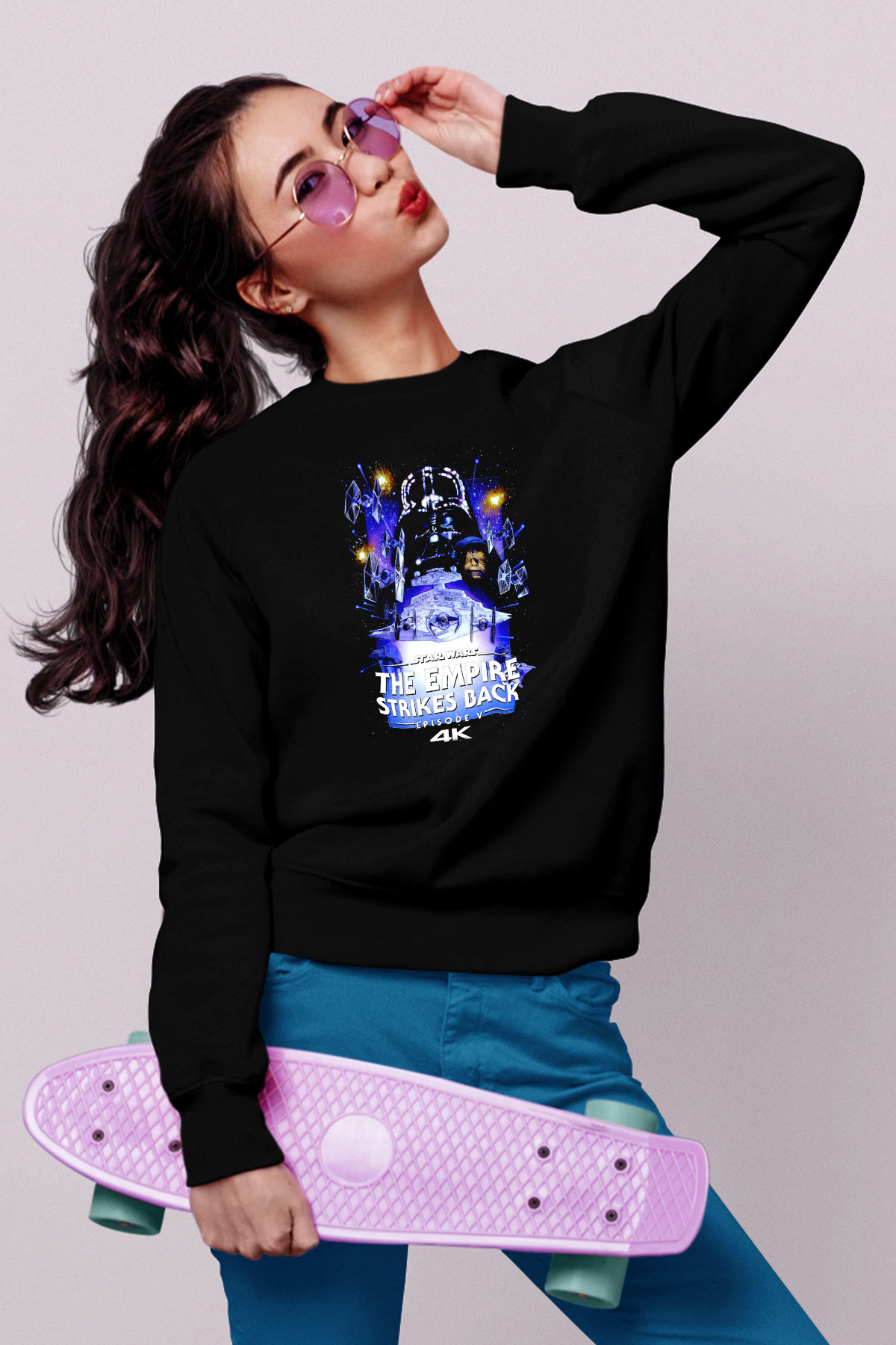 Empire Strikes Back Siyah Unisex  Sweatshirt