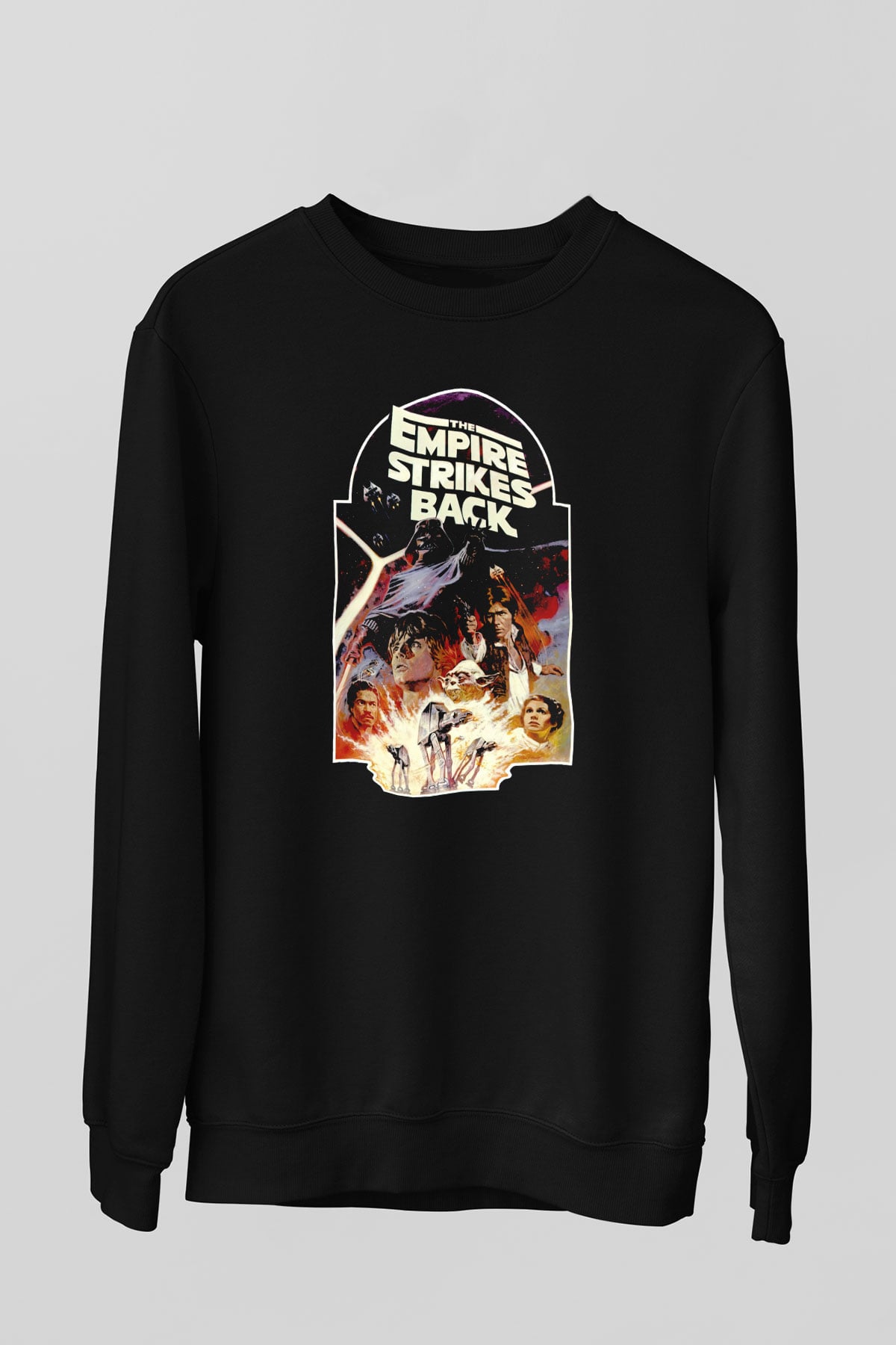 Empire Strikes Back Siyah Unisex  Sweatshirt